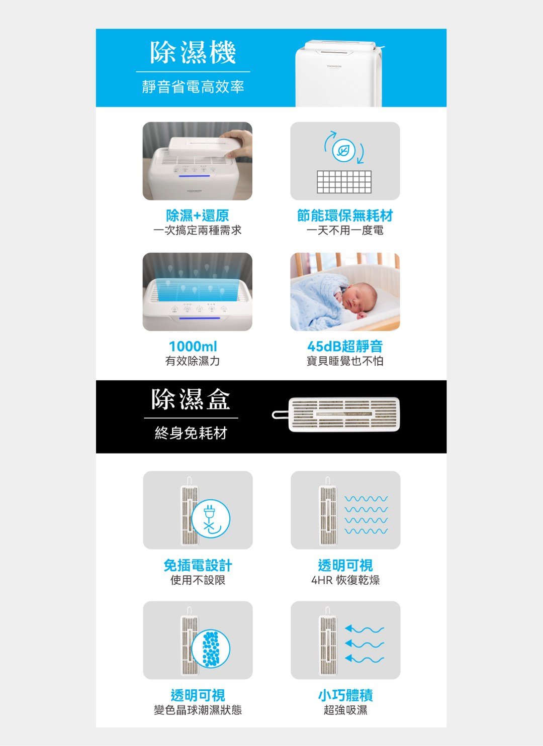 THOMSON - 二合一 環保除濕機 ( 無壓縮機 ) / 3C居家