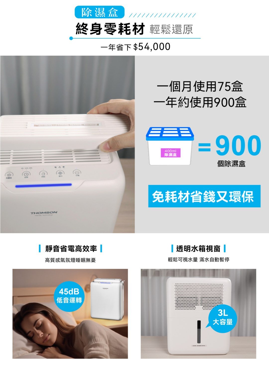 THOMSON - 二合一 環保除濕機 ( 無壓縮機 ) / 3C居家