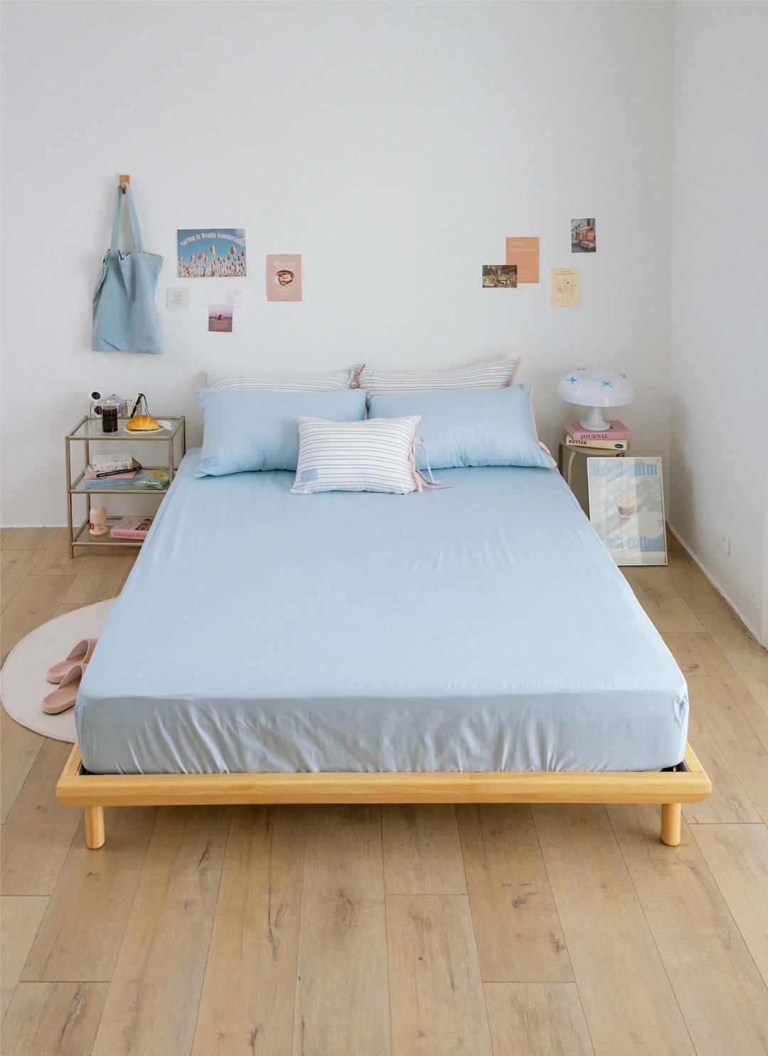 海鹽芝士 - 華爾紗 ( 純棉 ) 床包組（床包＋枕套2入）