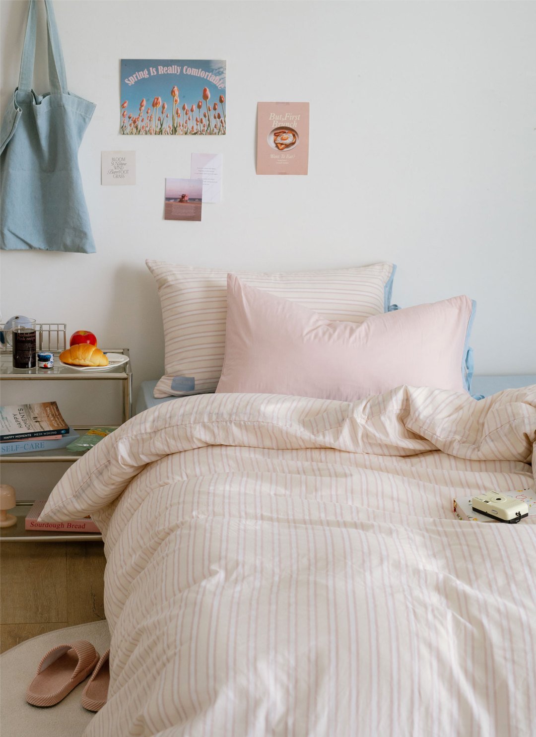 海鹽芝士 - 華爾紗 ( 純棉 ) 床包組（床包＋枕套2入）