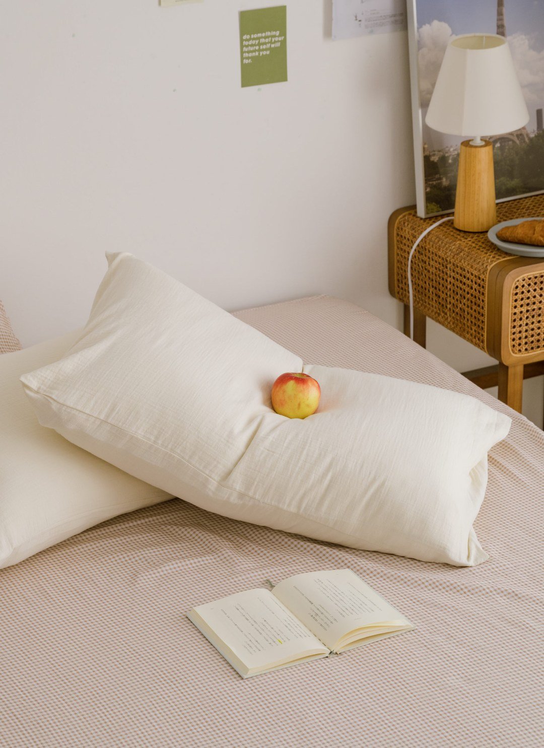 繫心米 - 二重紗 / 雙層紗素色枕套 / 2入組