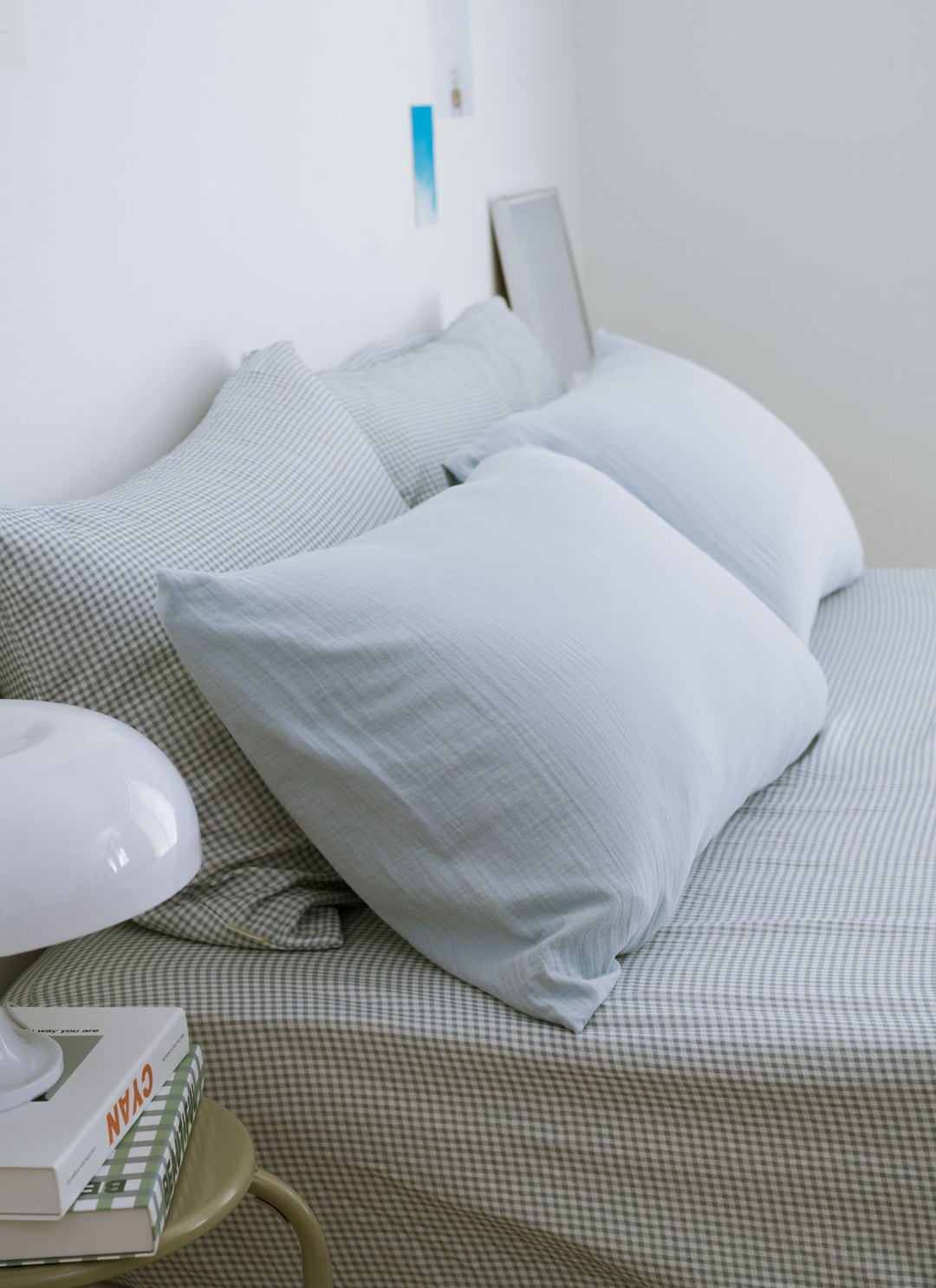 小富士藍 - 二重紗 / 雙層紗素色枕套 / 2入組