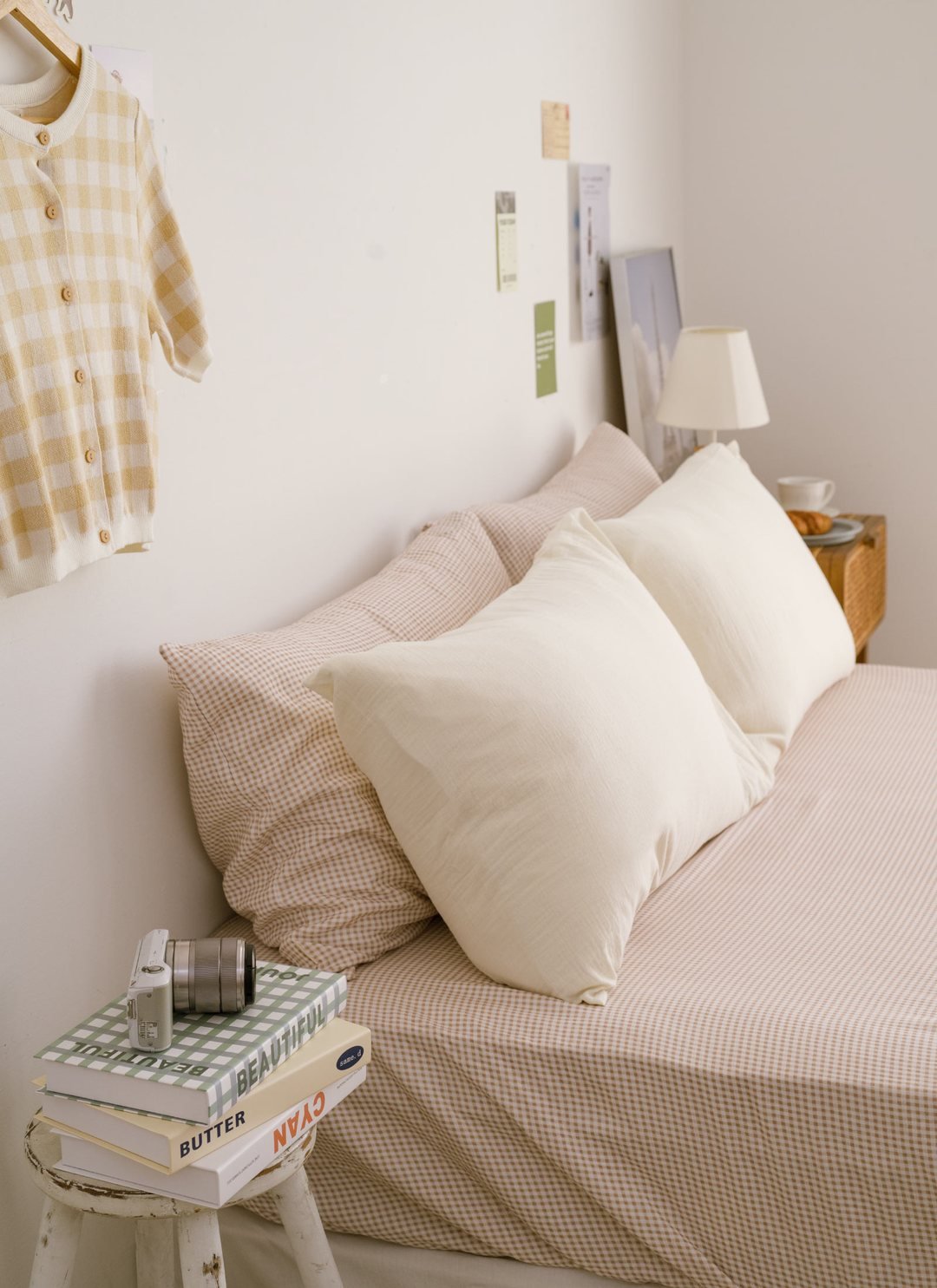 繫心米 - 二重紗 / 雙層紗素色枕套 / 2入組