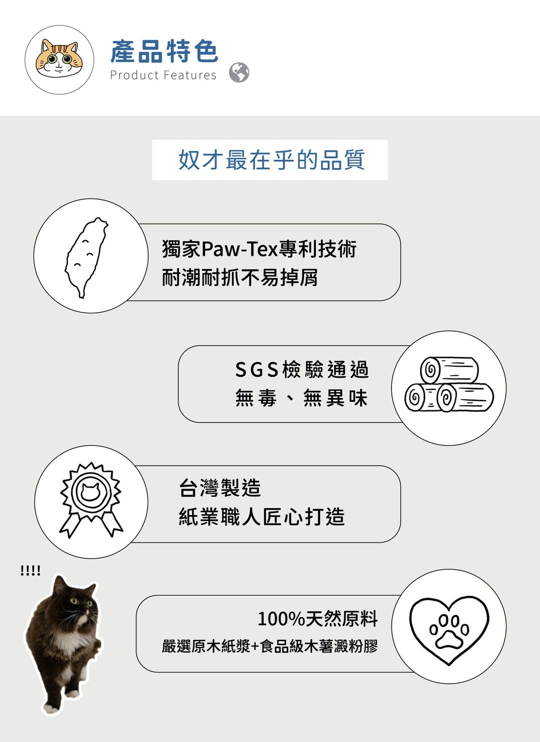 貓臉書 - 貓抓板補充包 ( 三入 ) / 喵覓MeowMie聯名