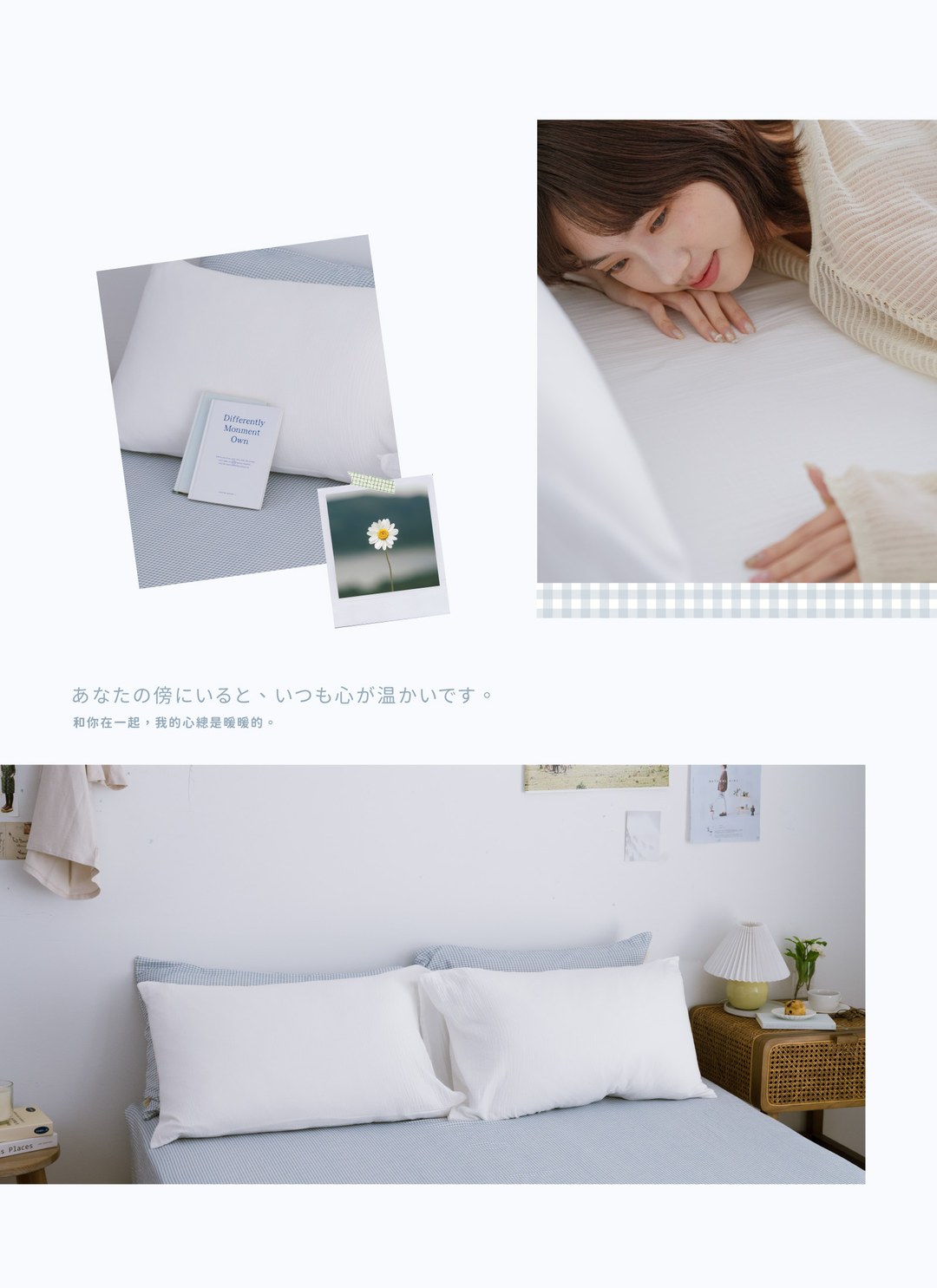 花漾白 - 二重紗 / 雙層紗素色枕套 / 2入組