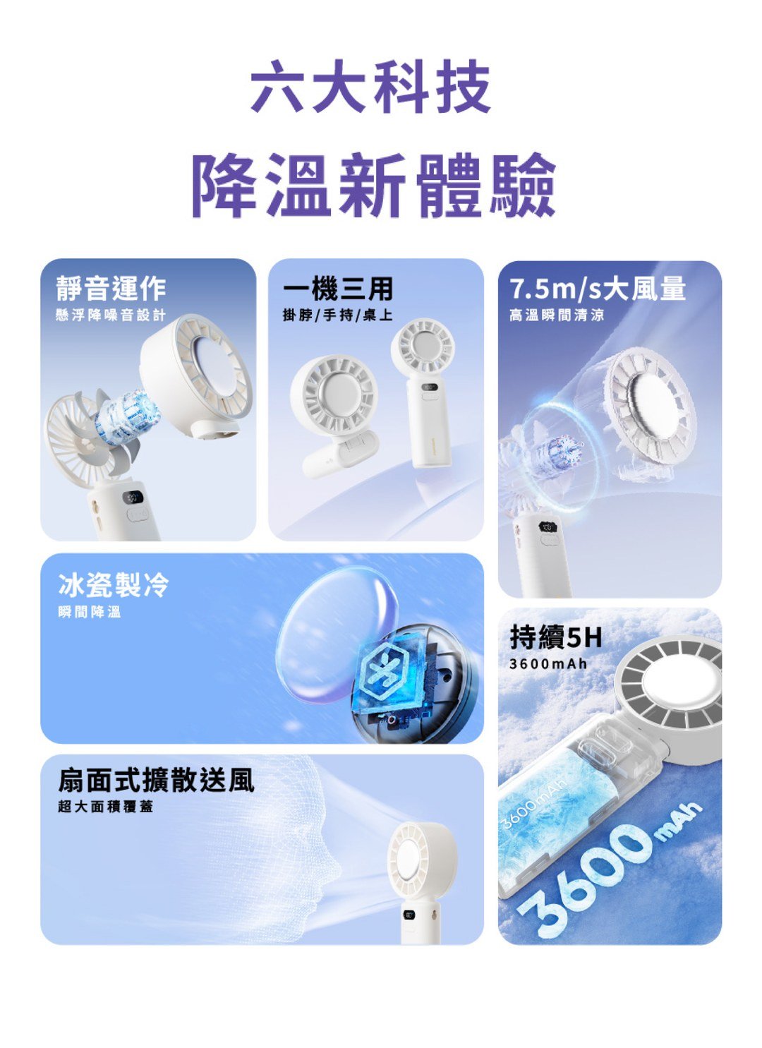 WONDER - 冰敷手持摺疊高速風扇 / 3C居家