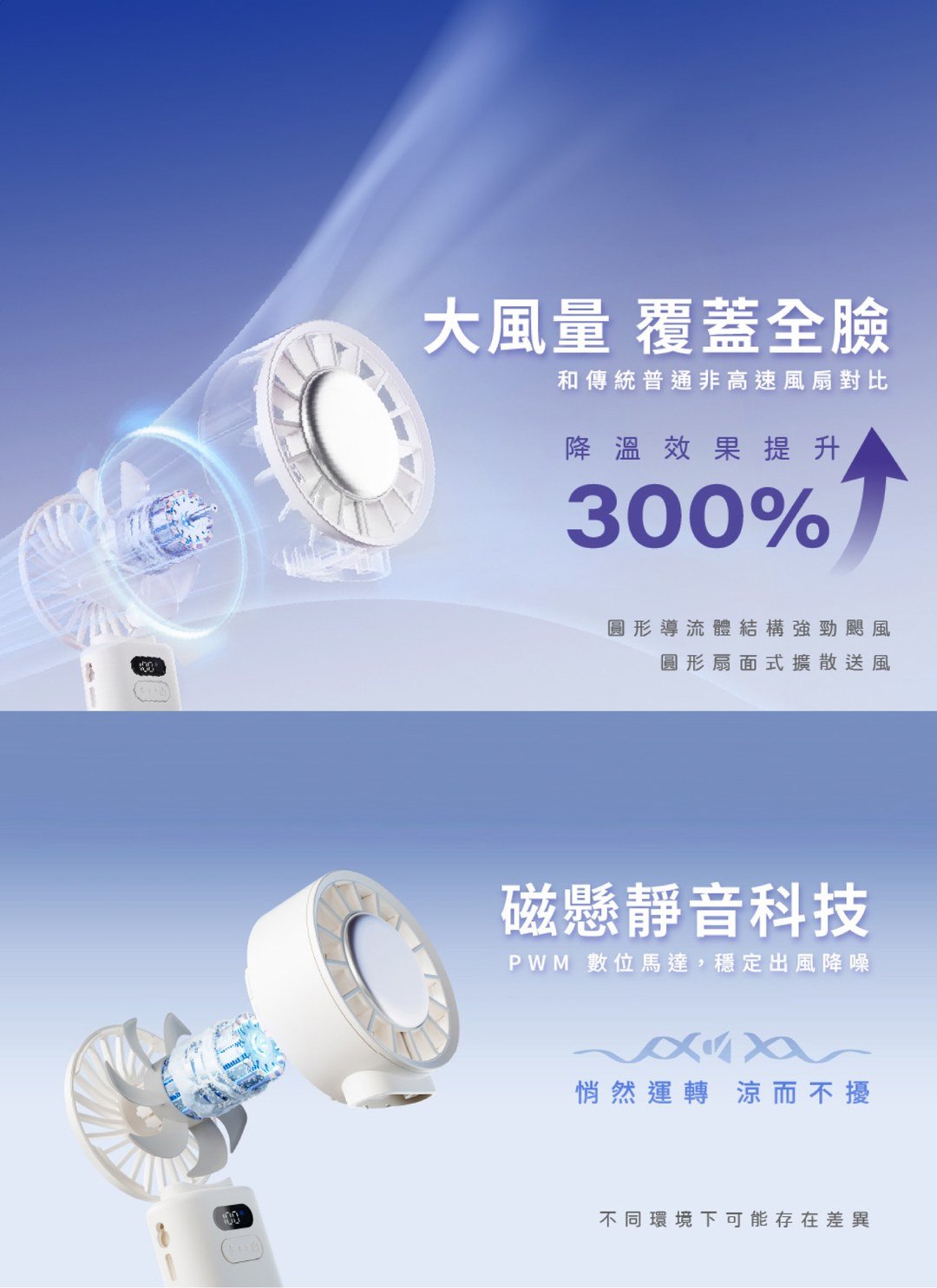 WONDER - 冰敷手持摺疊高速風扇 / 3C居家