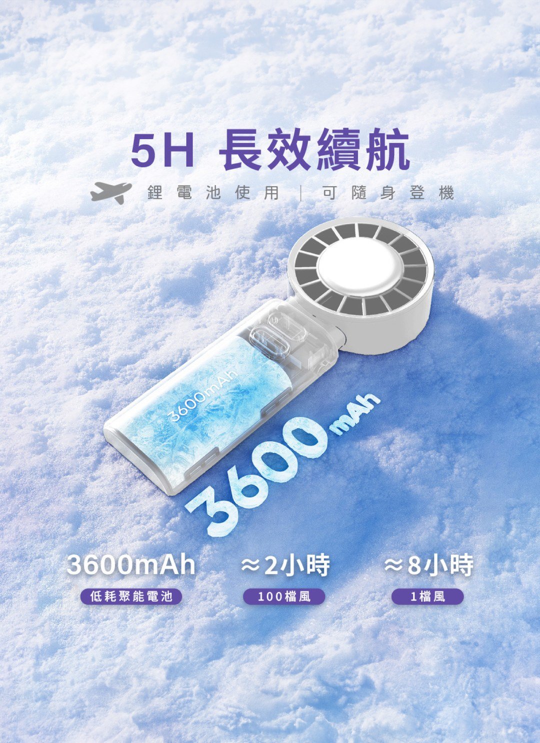 WONDER - 冰敷手持摺疊高速風扇 / 3C居家