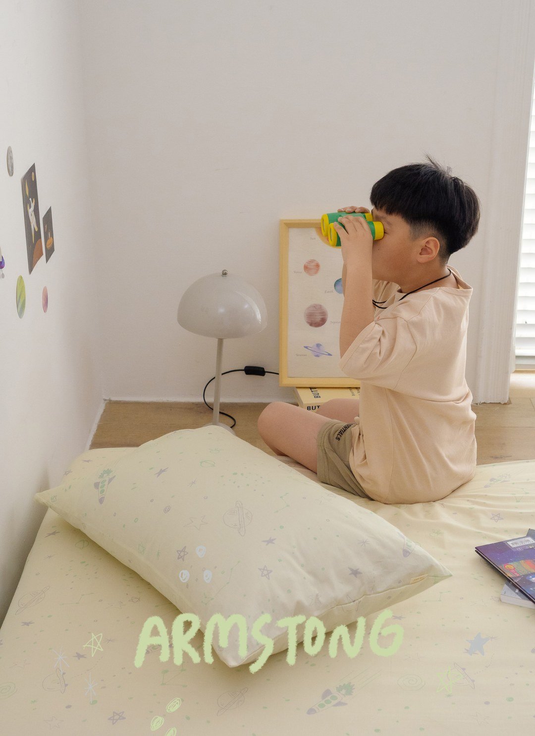 阿姆斯壯 - 純棉抗菌床包組（床包＋枕套）