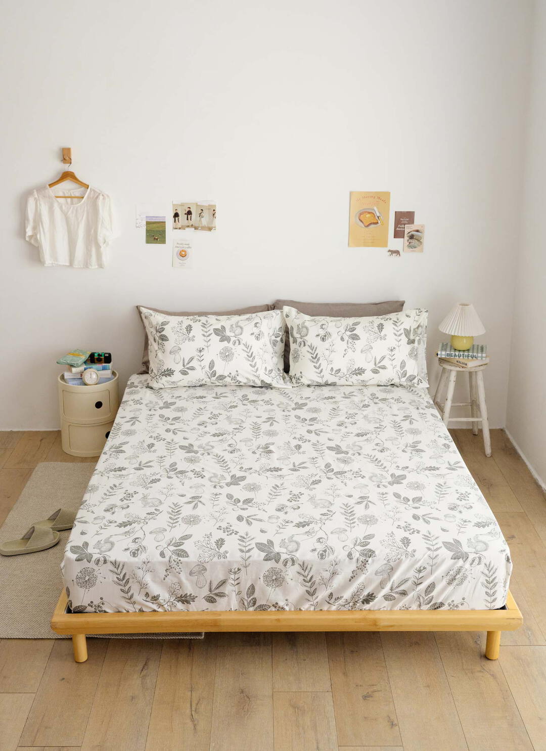 卉之森 - 純棉全印花床包組 ( 床包 + 枕套 )