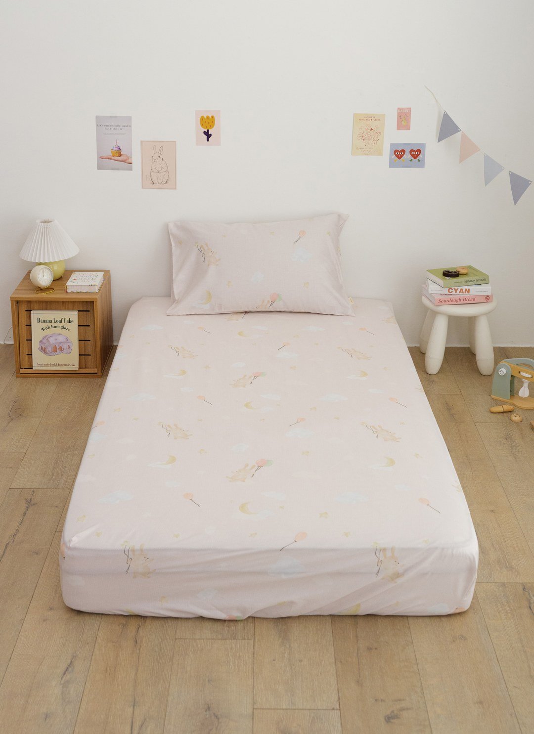 邦妮星球 - 純棉抗菌床包組（床包＋枕套）