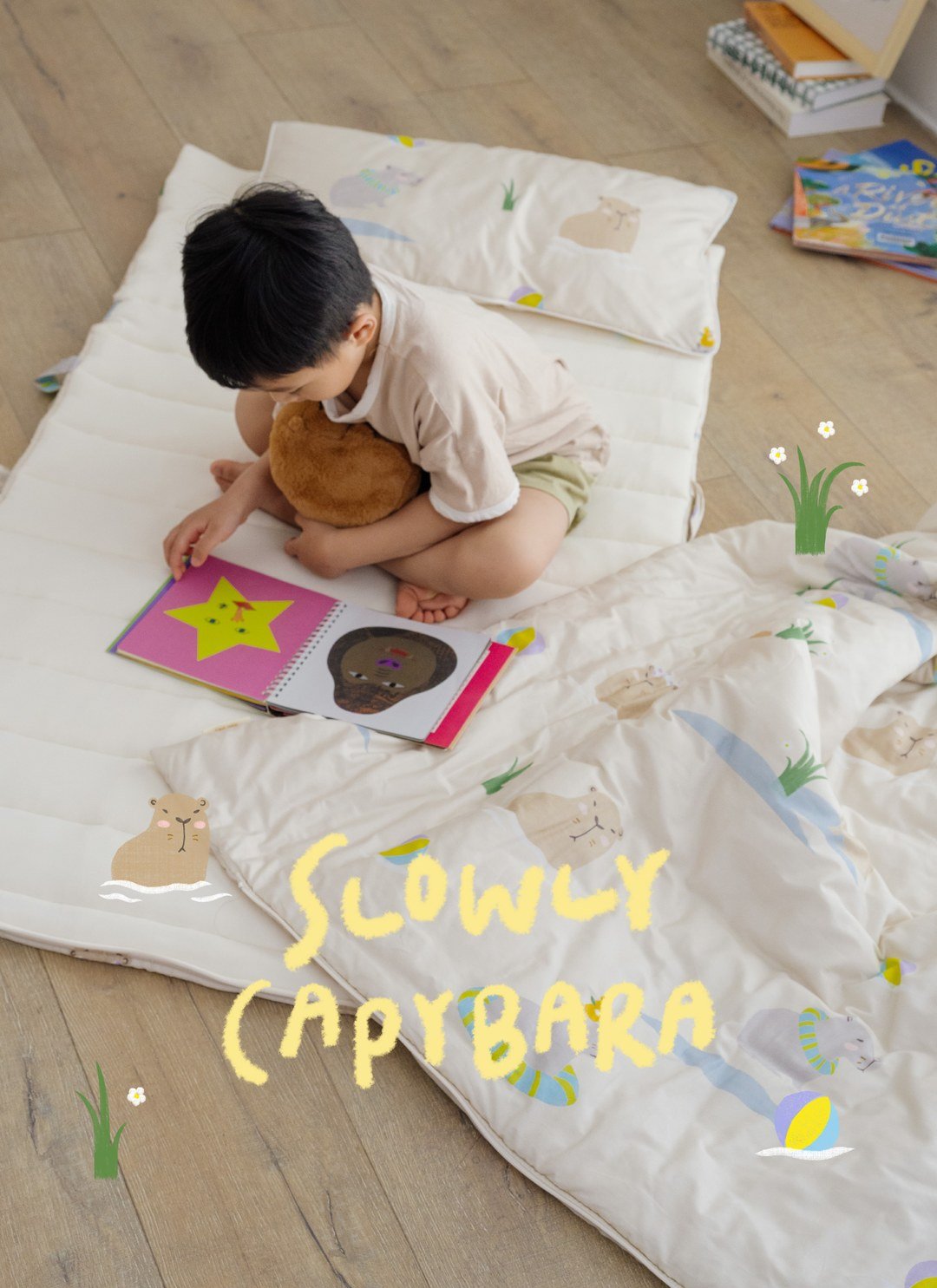 慢豚豚 - 純棉 / 涼感 抗菌兒童睡袋