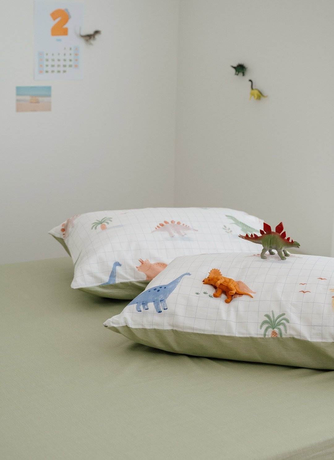 Dinosaur - 純棉枕套 / 2入組