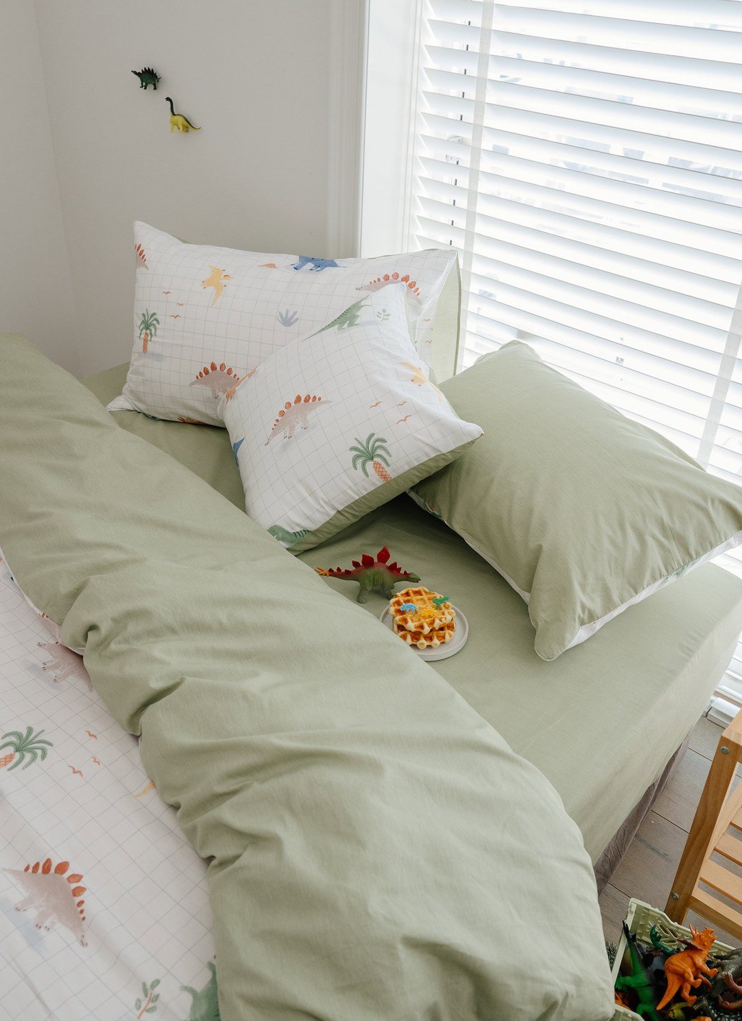 Dinosaur - 純棉枕套 / 2入組