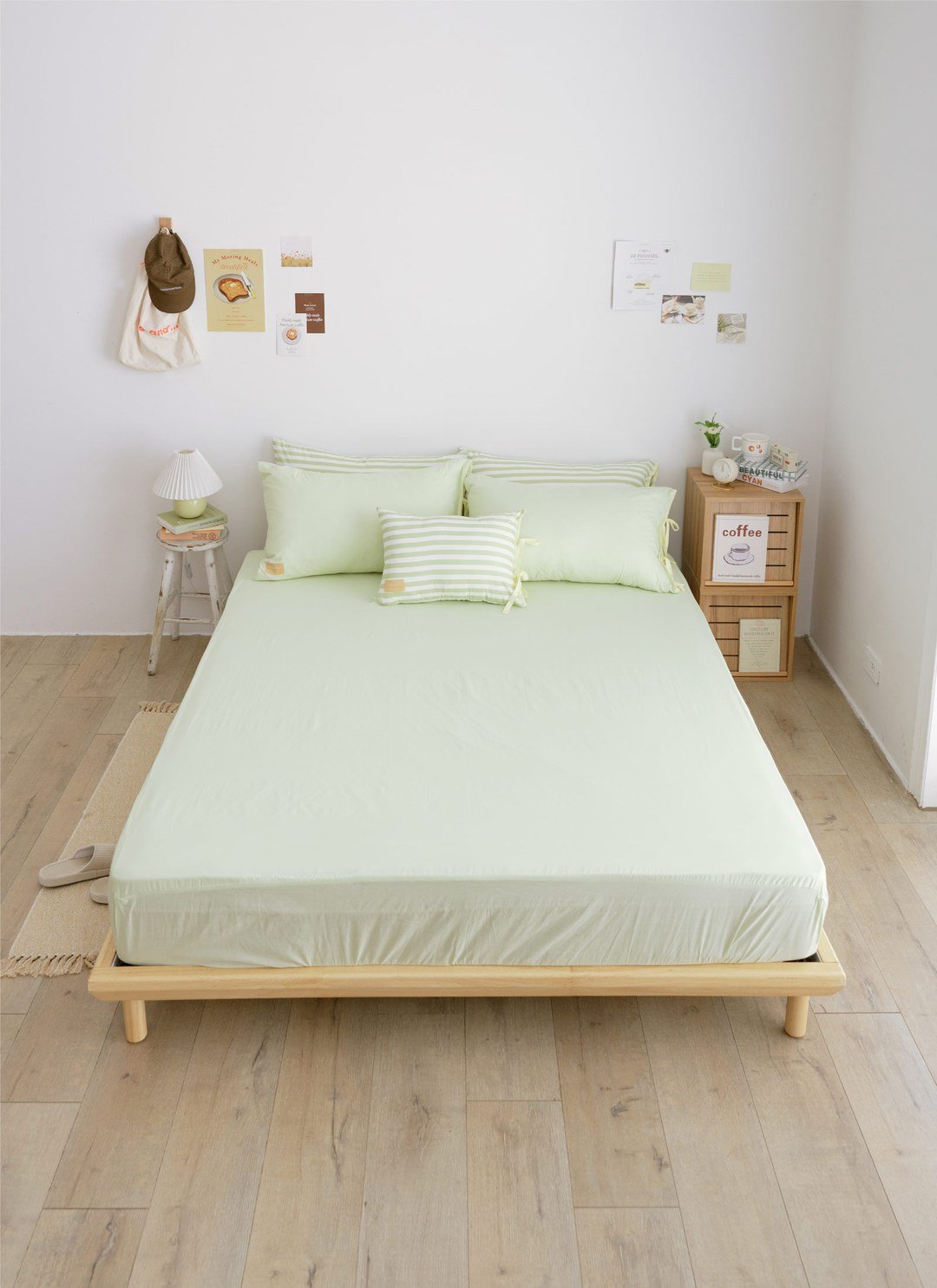 開心果優格 - 華爾紗 ( 純棉 ) 床包組（床包＋枕套2入）