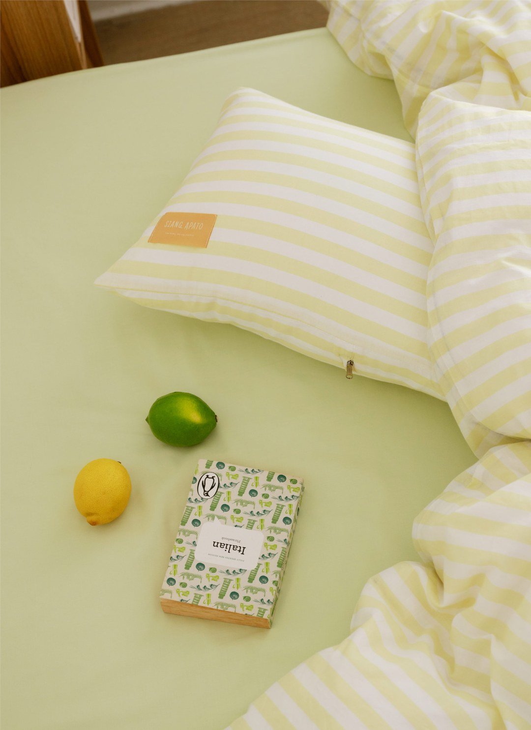 開心果優格 - 華爾紗 ( 純棉 ) 床包組（床包＋枕套2入）