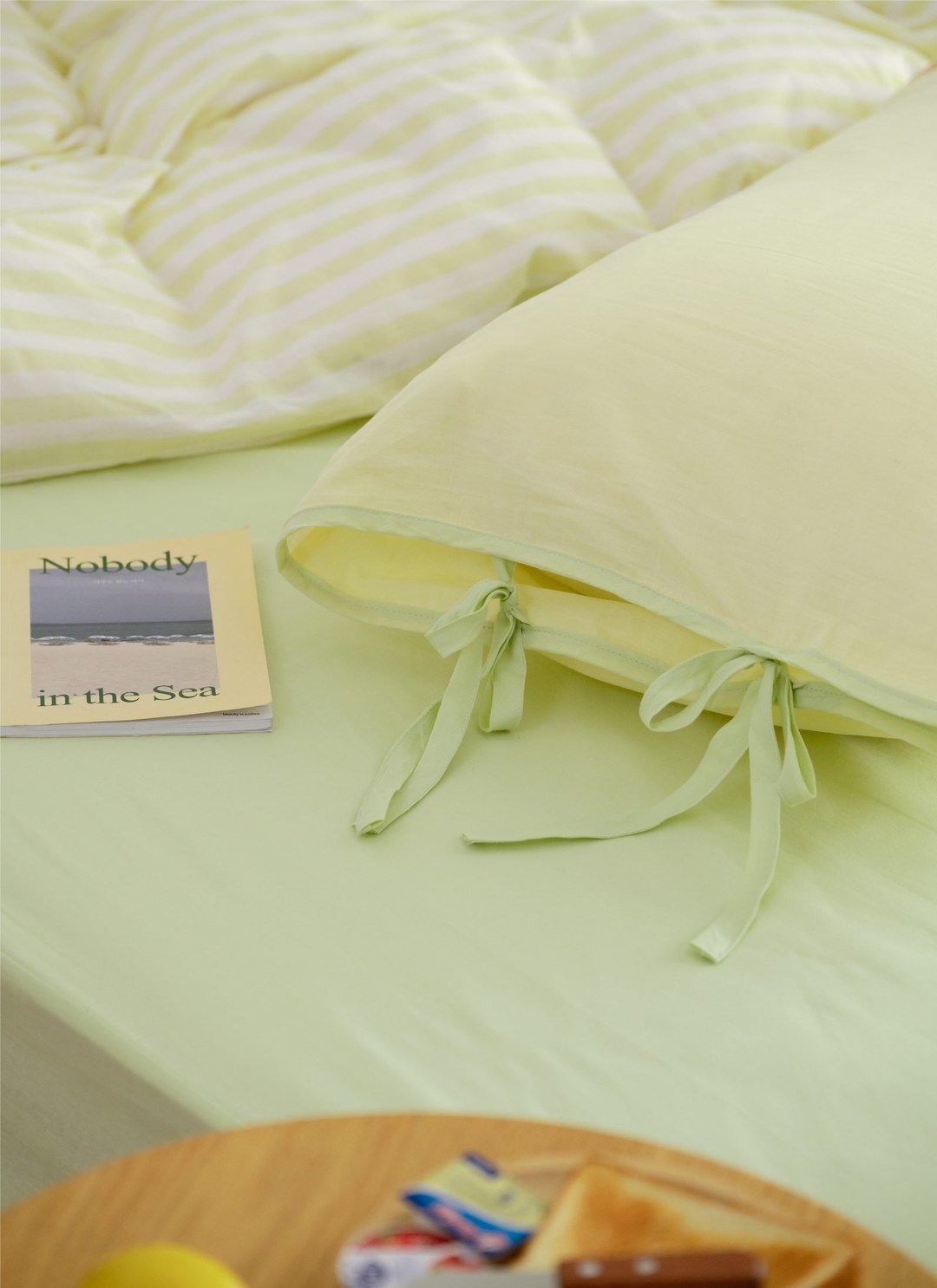 開心果優格 - 華爾紗 ( 純棉 ) 床包組（床包＋枕套2入）