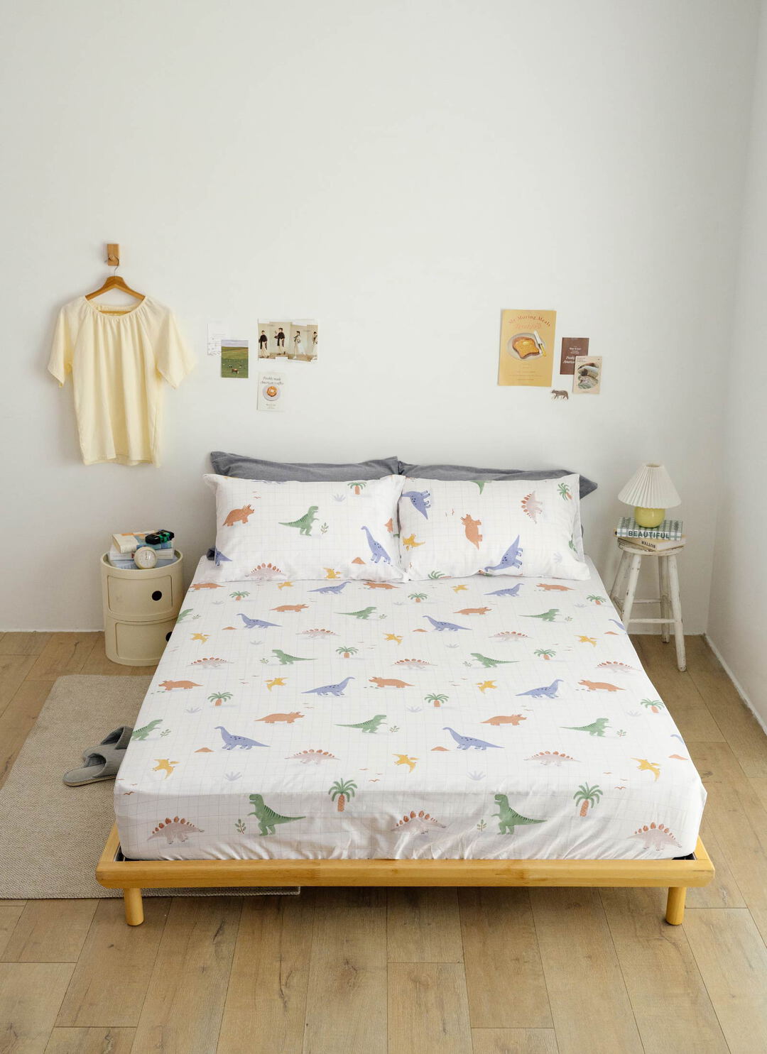 Dinosaur - 純棉全印花床包組 ( 床包 + 枕套 )