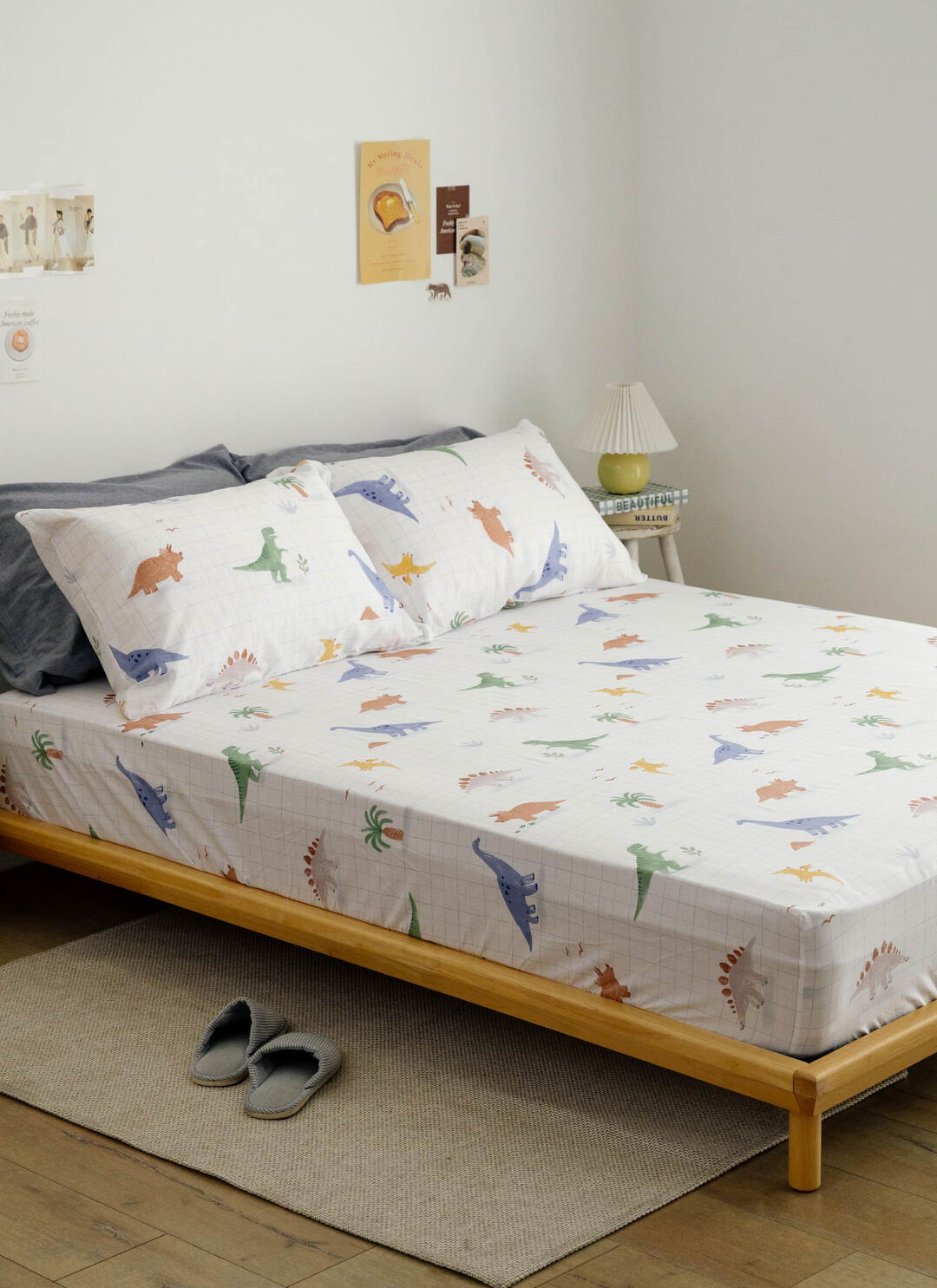 Dinosaur - 純棉全印花床包組 ( 床包 + 枕套 )