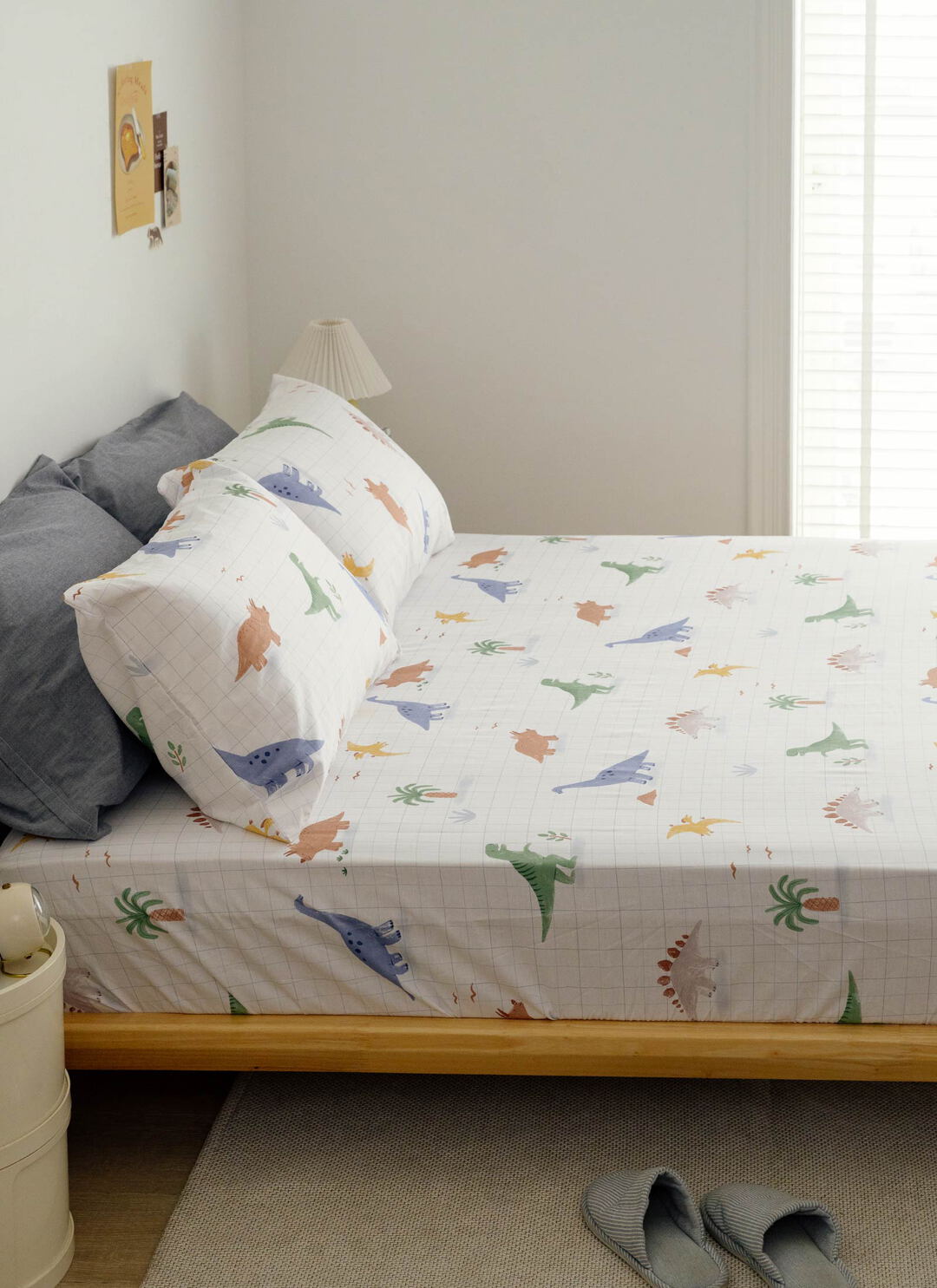 Dinosaur - 純棉全印花床包組 ( 床包 + 枕套 )