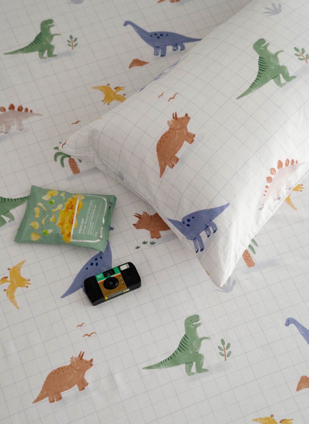 Dinosaur - 純棉全印花床包組 ( 床包 + 枕套 )