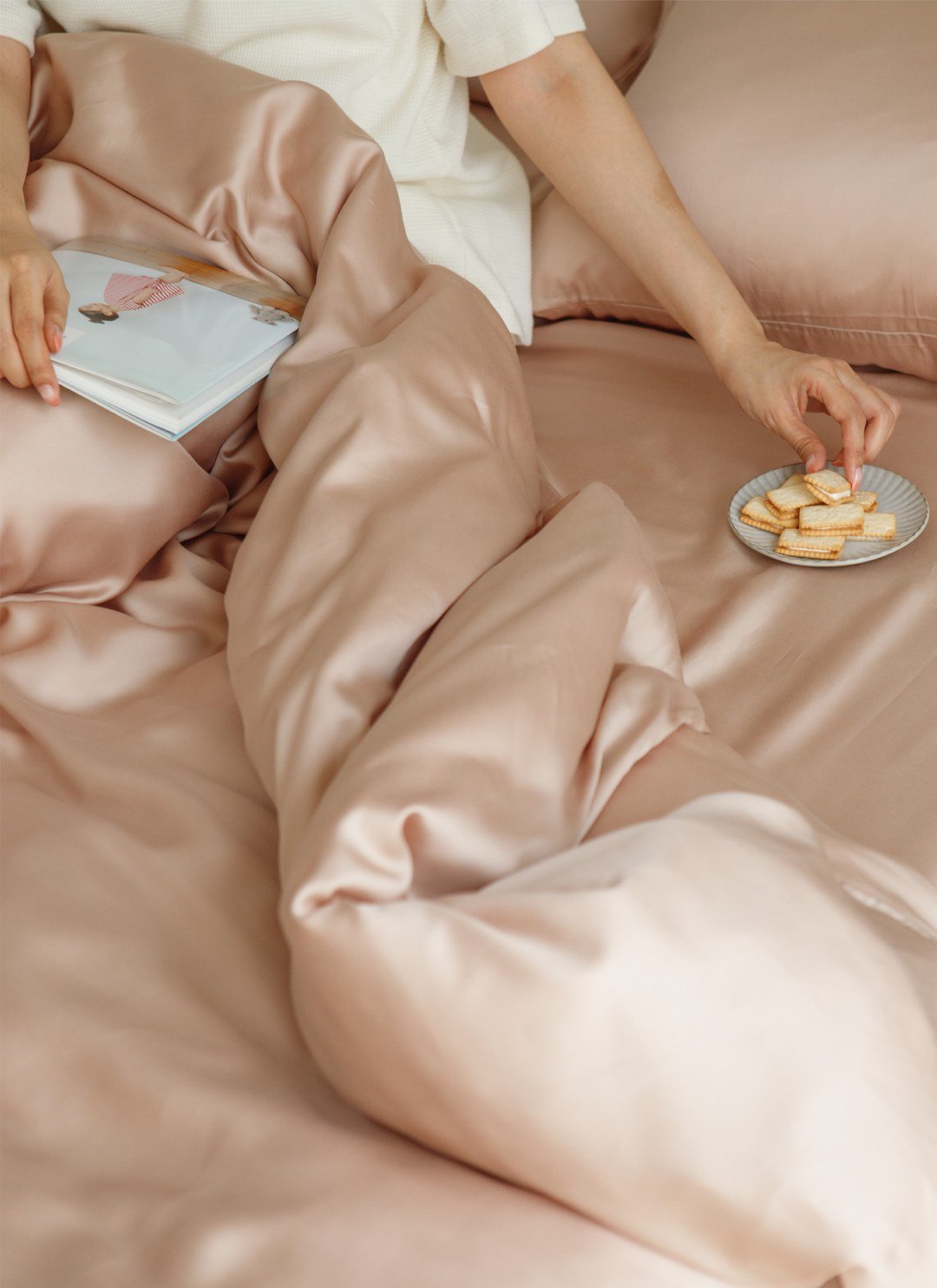 灰櫻粉 - 天絲被套