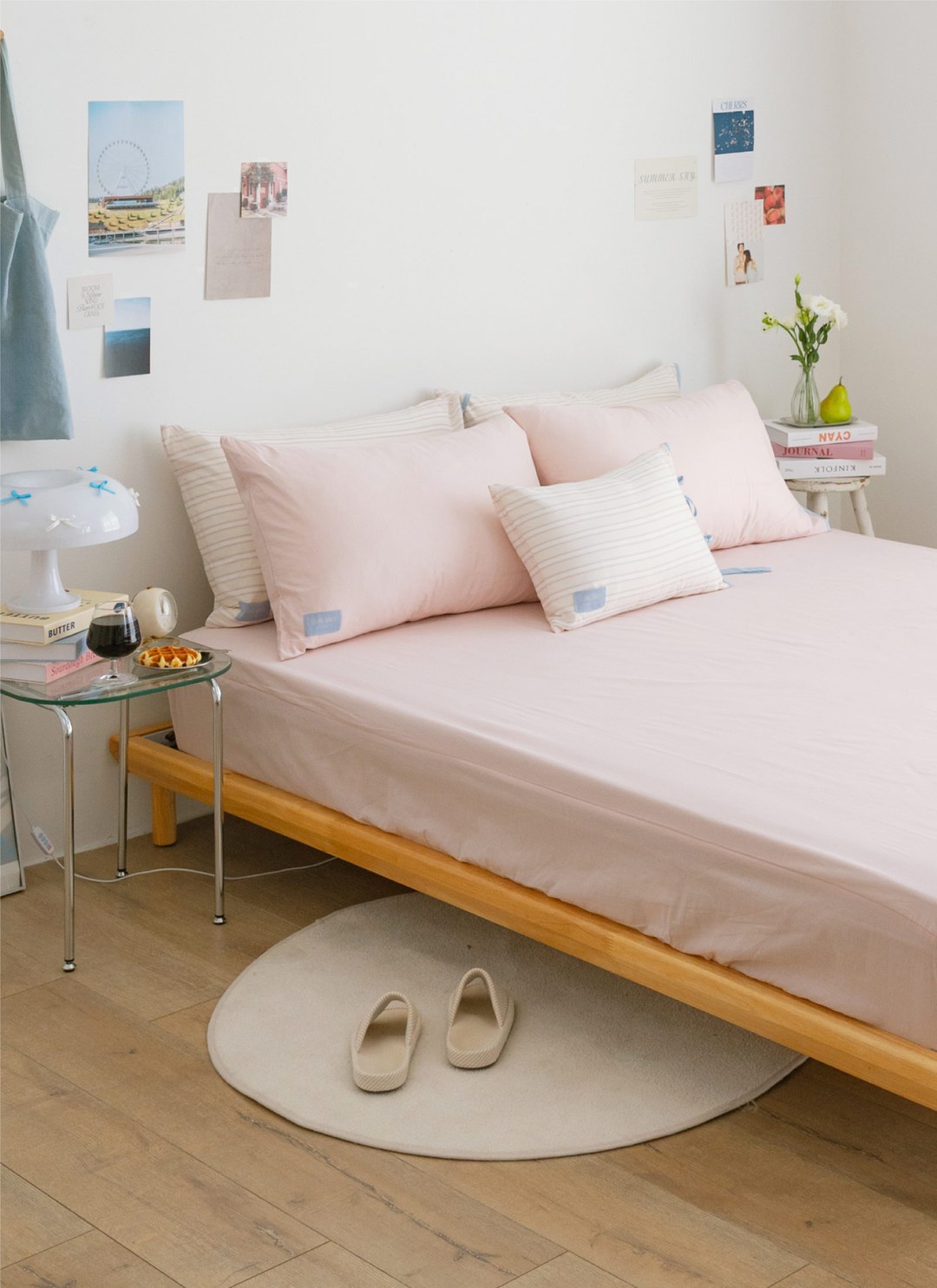 莓果芝士 - 華爾紗 ( 純棉 ) 床包組（床包＋枕套2入）