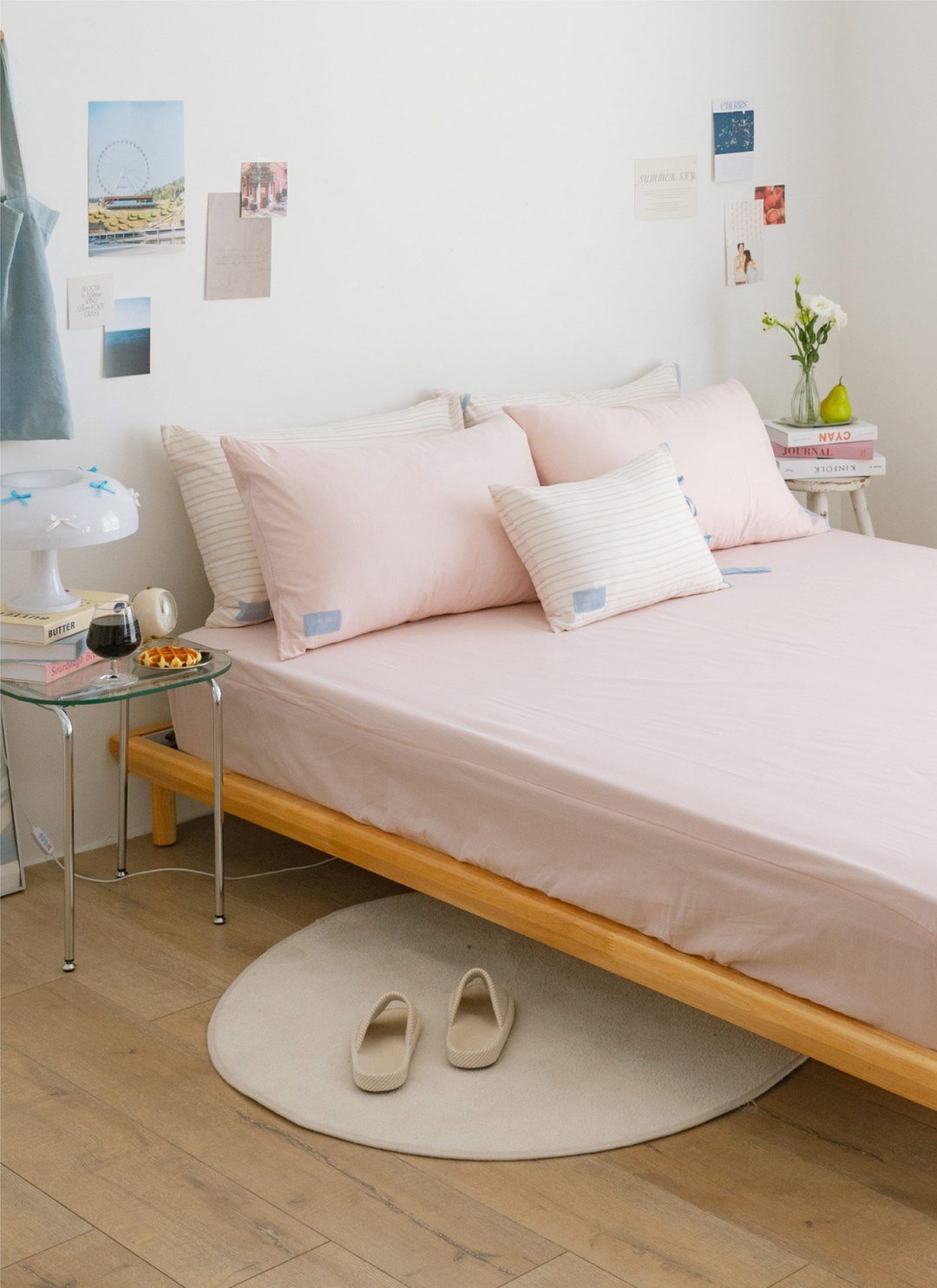 莓果芝士 - 華爾紗 ( 純棉 ) 床包組（床包＋枕套2入）