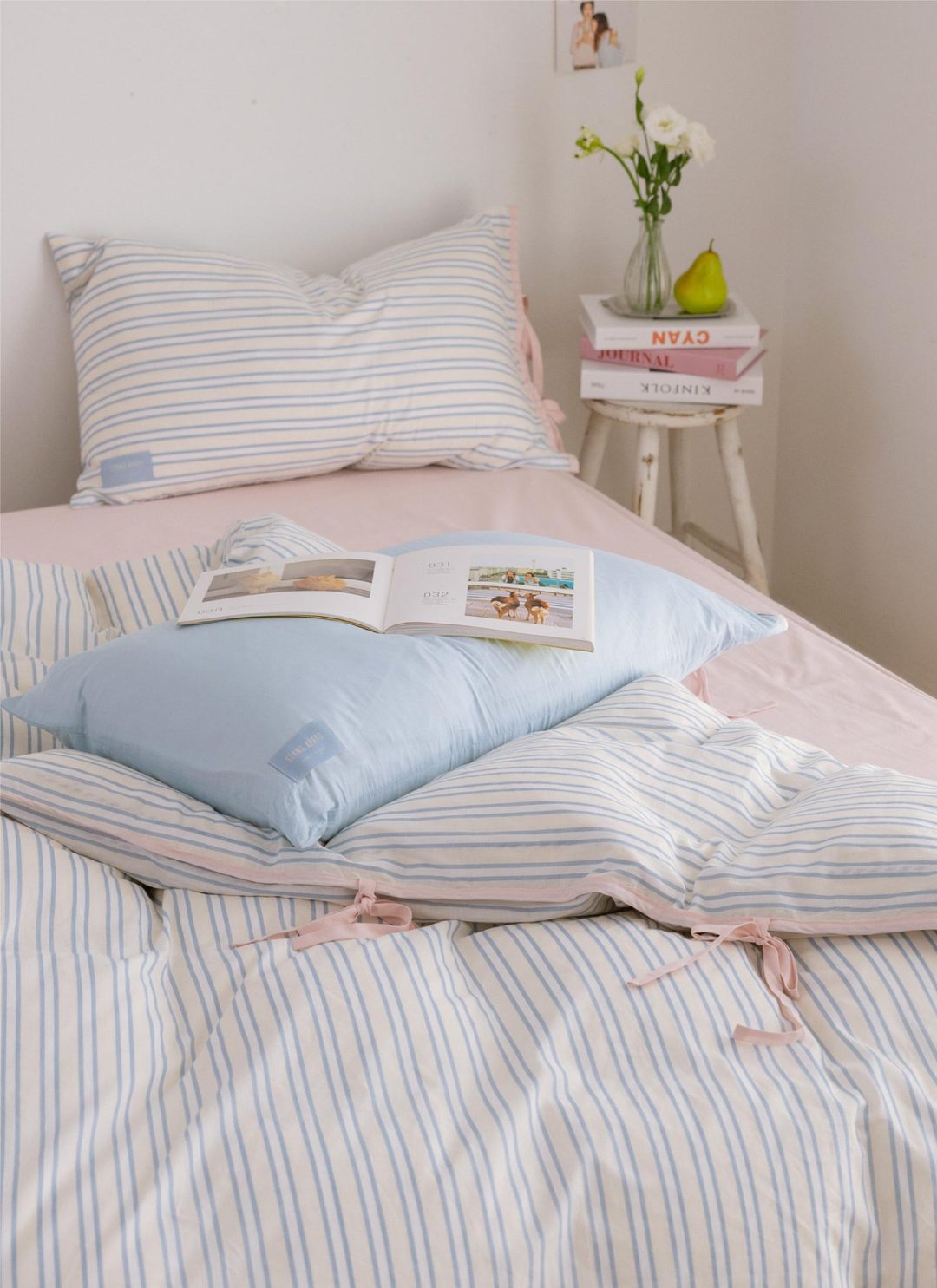 莓果芝士 - 華爾紗 ( 純棉 ) 床包組（床包＋枕套2入）