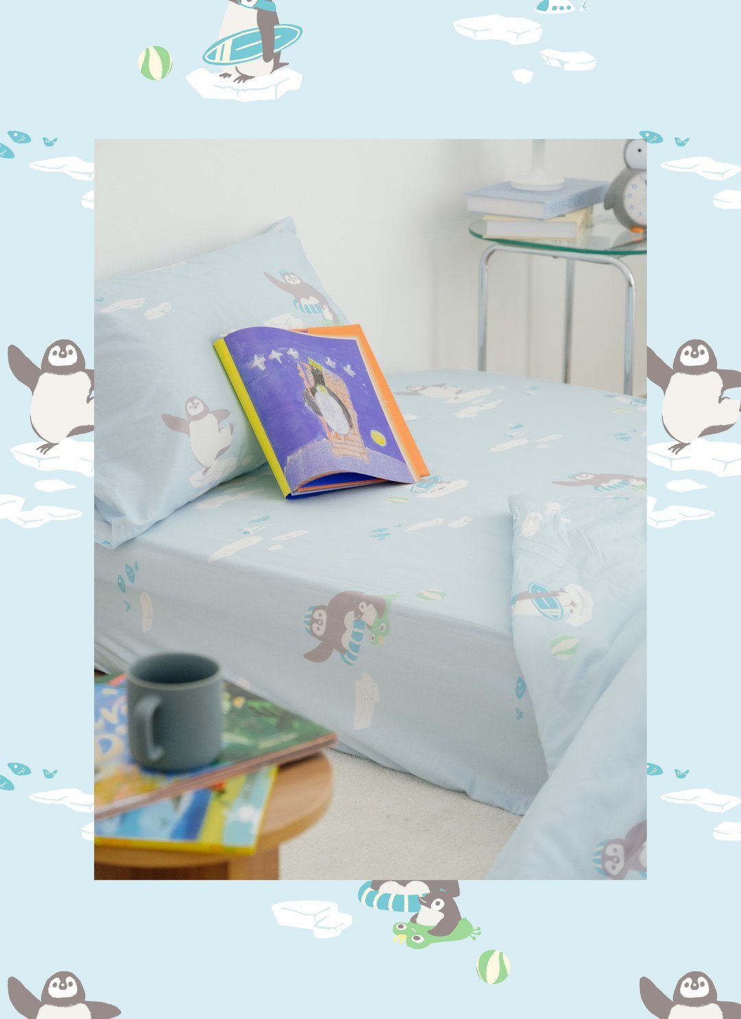 冰原歷險 - 純棉抗菌床包組（床包＋枕套）