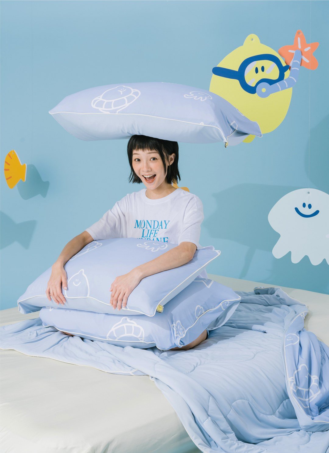 Under The SEA - 熊冷枕套2入 / 瞬間冰感 Extreme Cool / Second Morning 正版授權