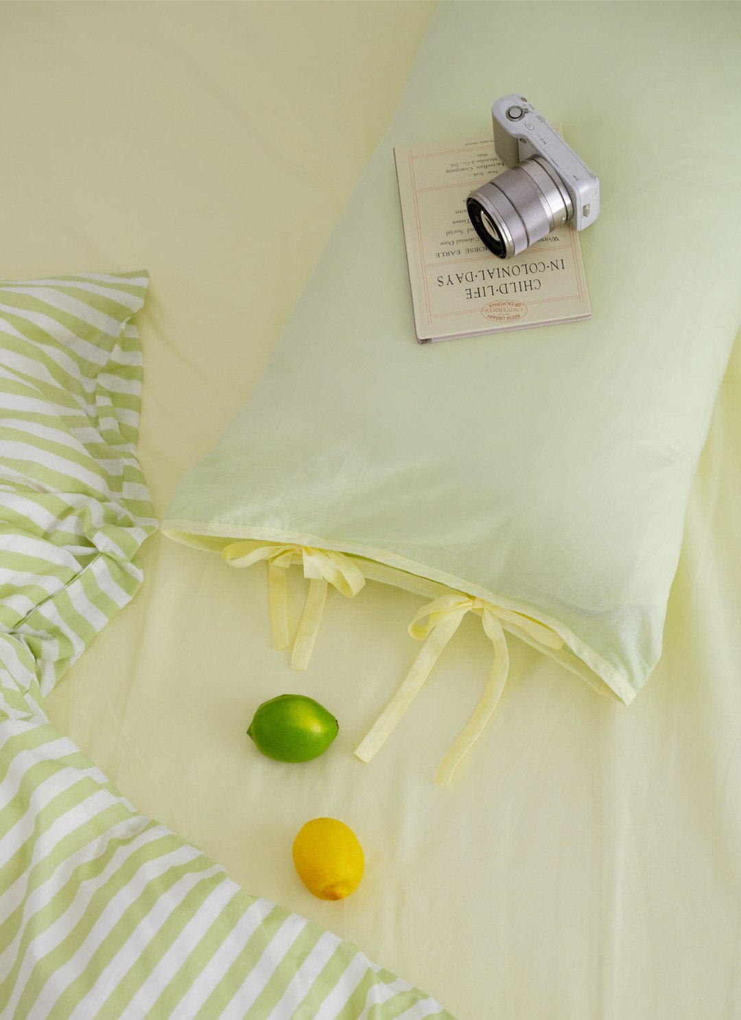 開心果優格 / 檸檬優格 - 華爾紗 ( 純棉 ) 枕套 / 2入組