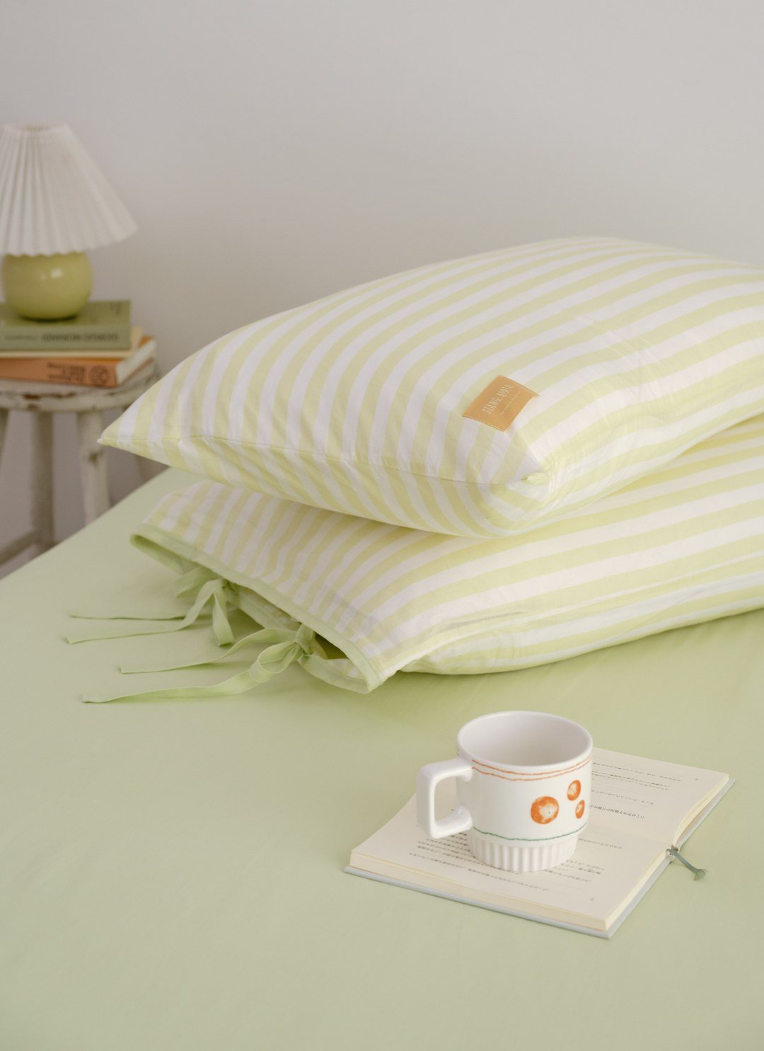 開心果優格 / 檸檬優格 - 華爾紗 ( 純棉 ) 枕套 / 2入組