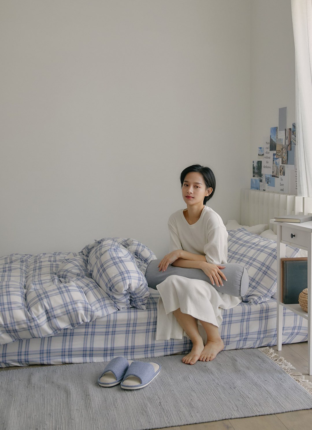 藍莓格格 - 雙層紗床包組 ( 床包 + 枕套 )