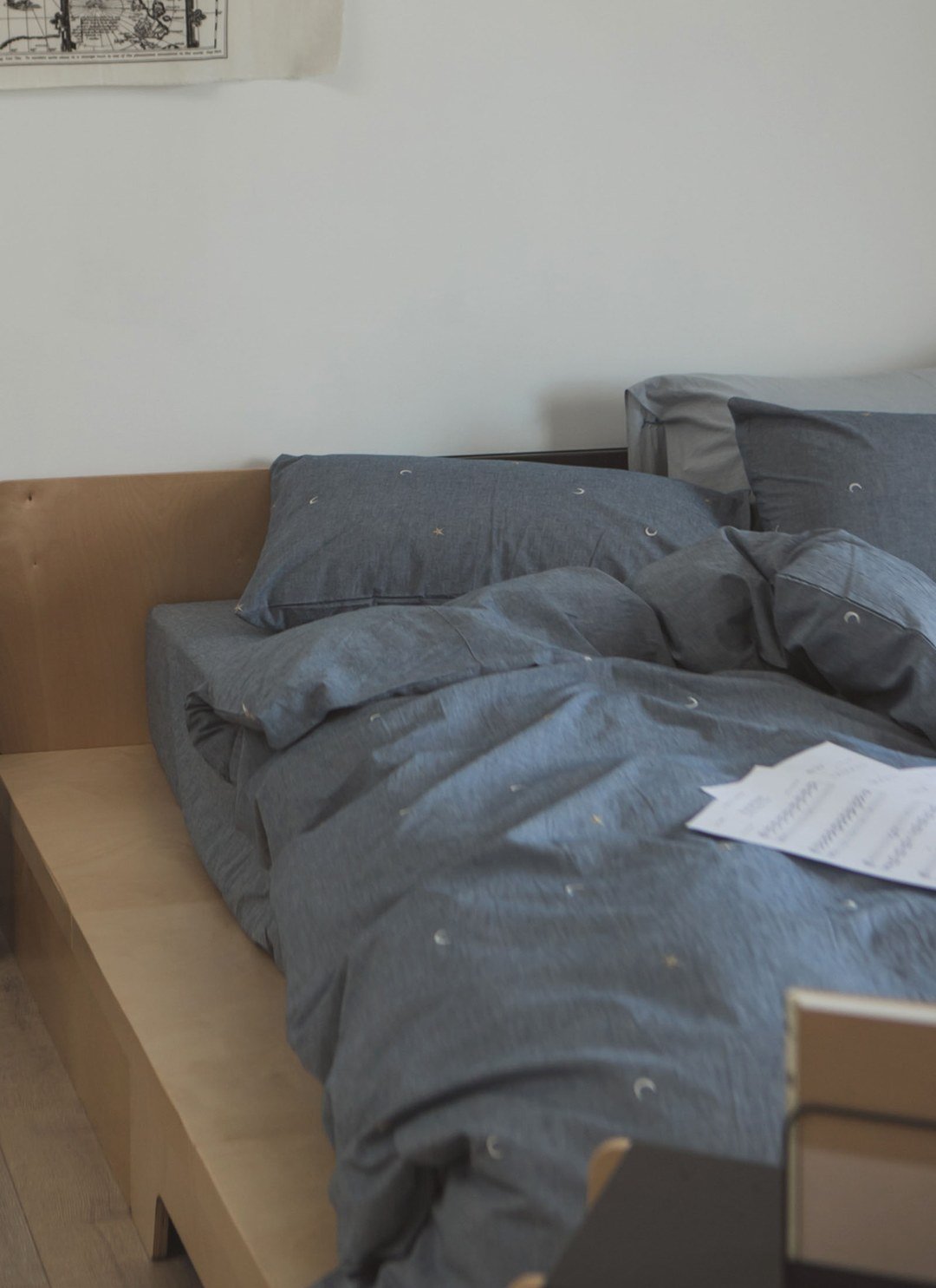 丹寧藍ｘ星星刺繡 - 水洗棉被套