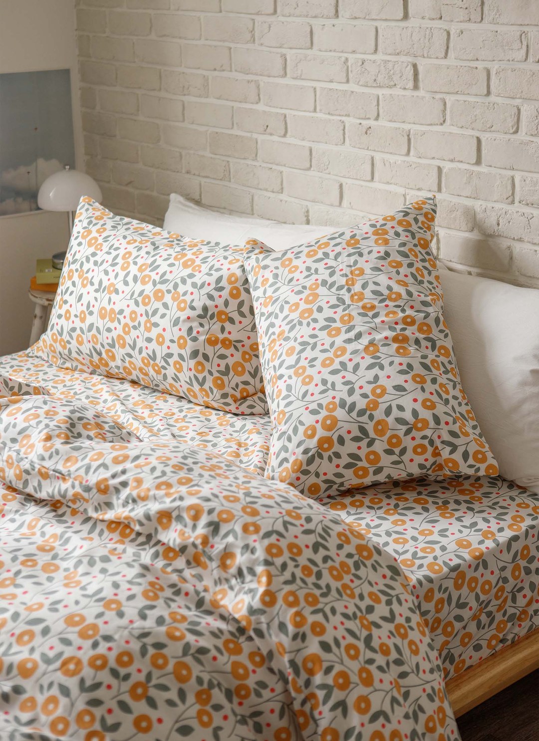 椿花 - 純棉床包組 ( 床包 + 枕套 )