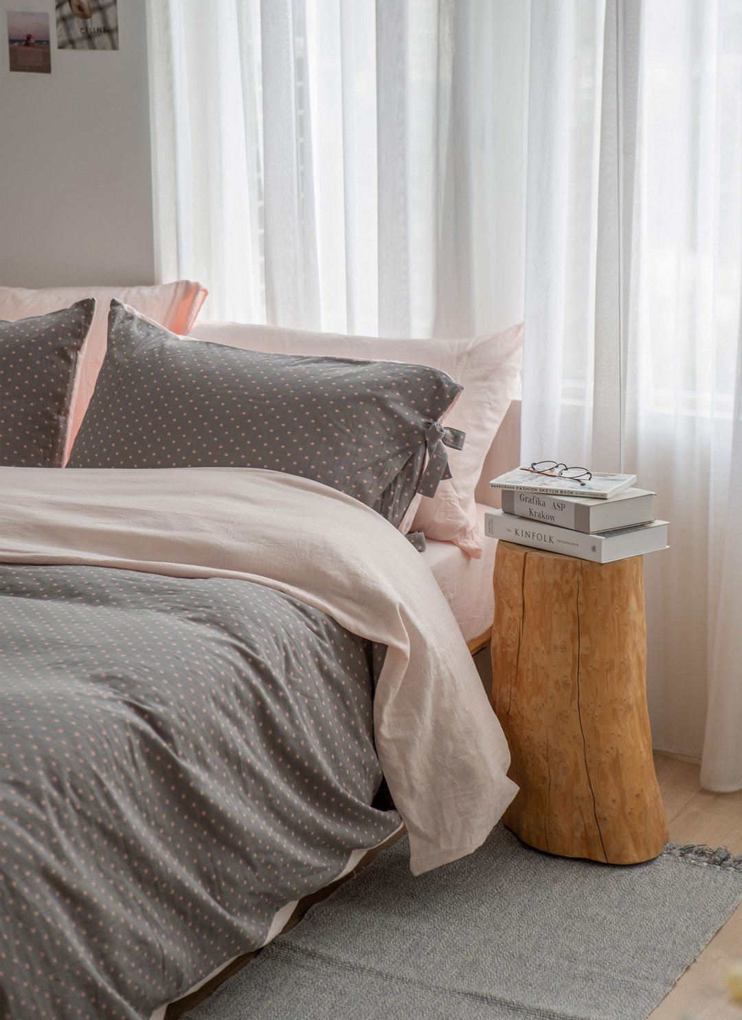 櫻染 - 二重紗 / 雙層紗床包組 ( 床包 + 枕套 )