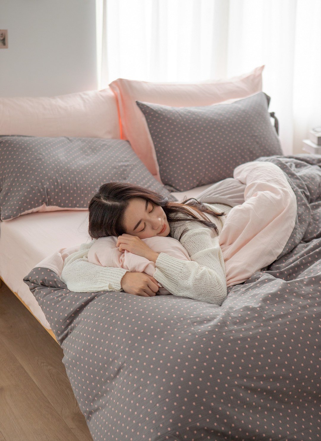 櫻染 - 二重紗 / 雙層紗床包組 ( 床包 + 枕套 )