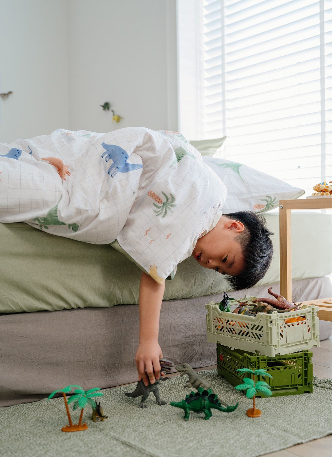 Dinosaur - 純棉四件組 ( 床包 + 被套 + 枕套 )