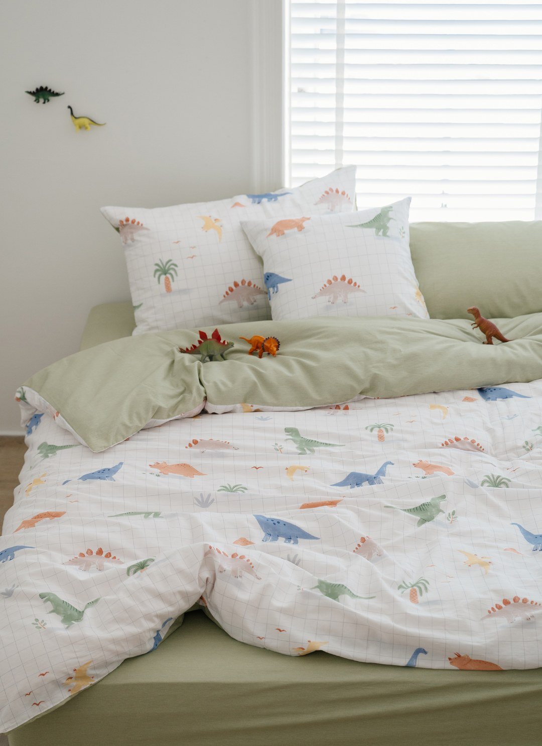 Dinosaur - 純棉床包組 ( 床包 + 枕套 )