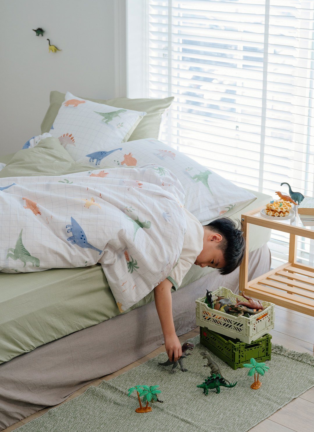 Dinosaur - 純棉床包組 ( 床包 + 枕套 )