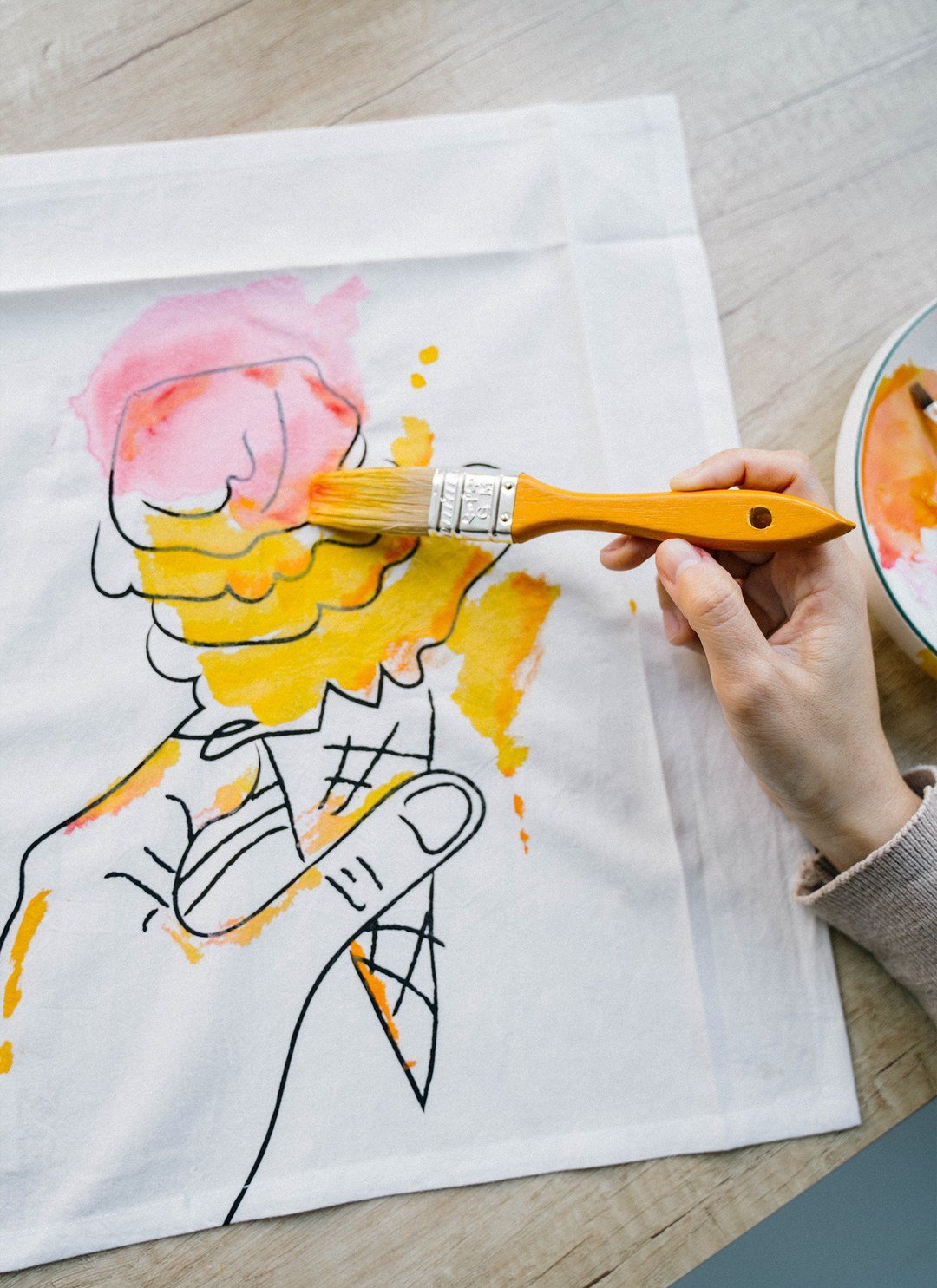 冰淇淋 - 棉麻混織掛布