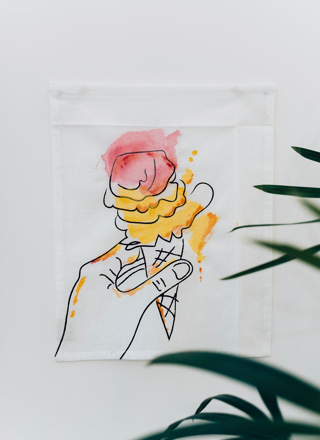 冰淇淋 - 棉麻混織掛布