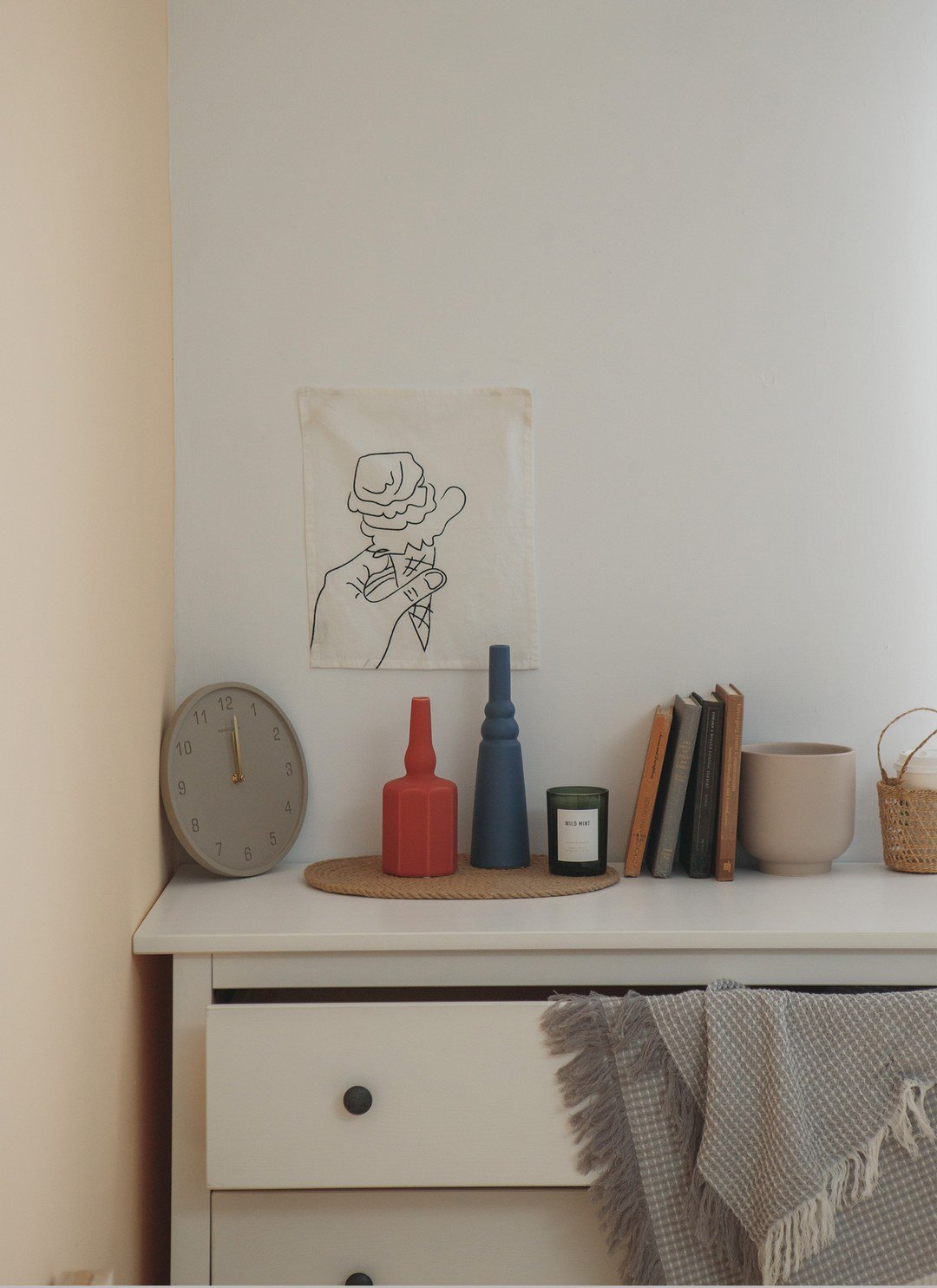 冰淇淋 - 棉麻混織掛布