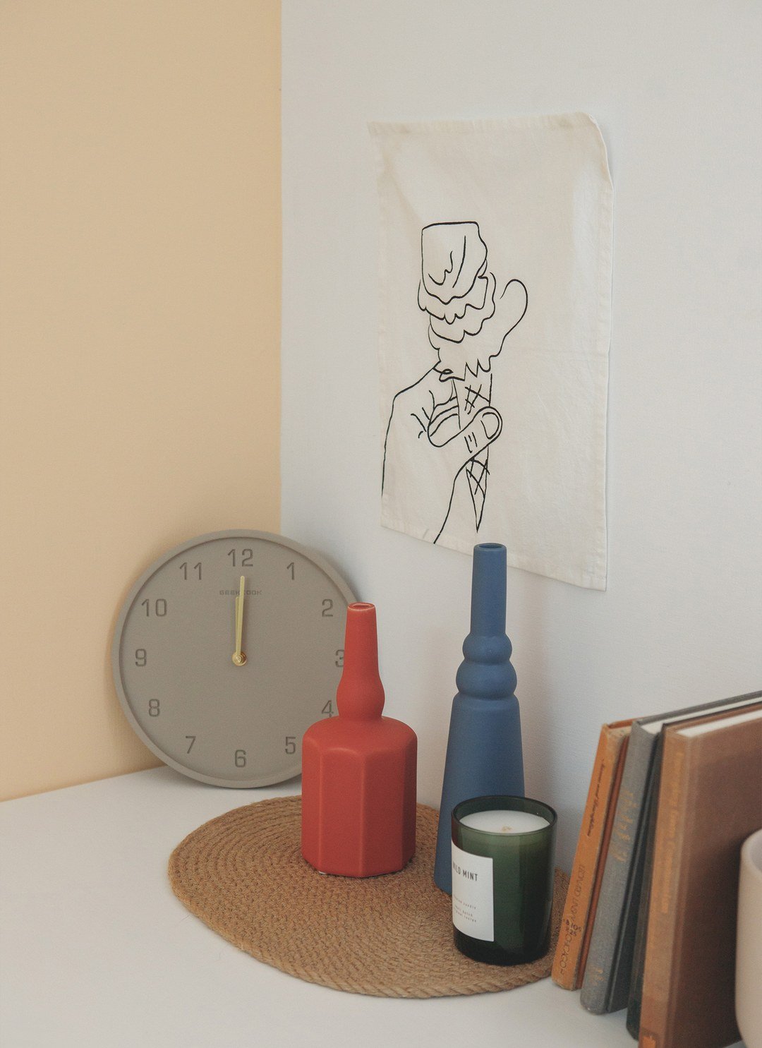 冰淇淋 - 棉麻混織掛布