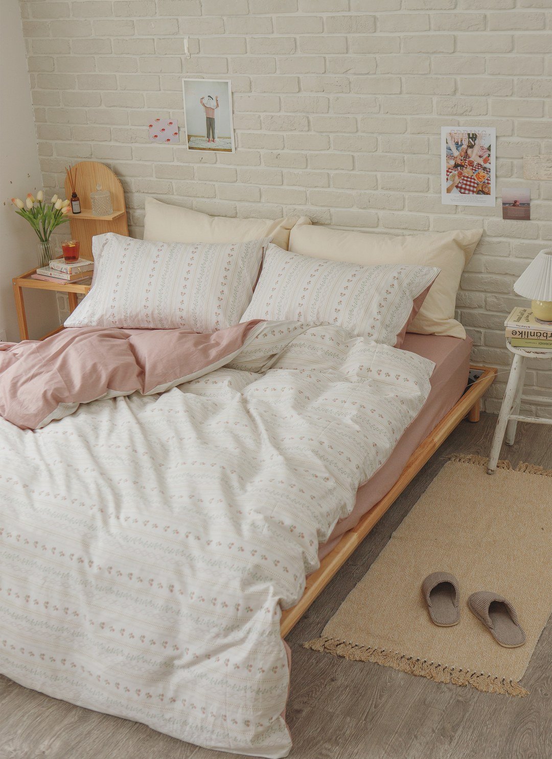 花徑 - 純棉四件組 ( 床包 + 被套 + 枕套 )