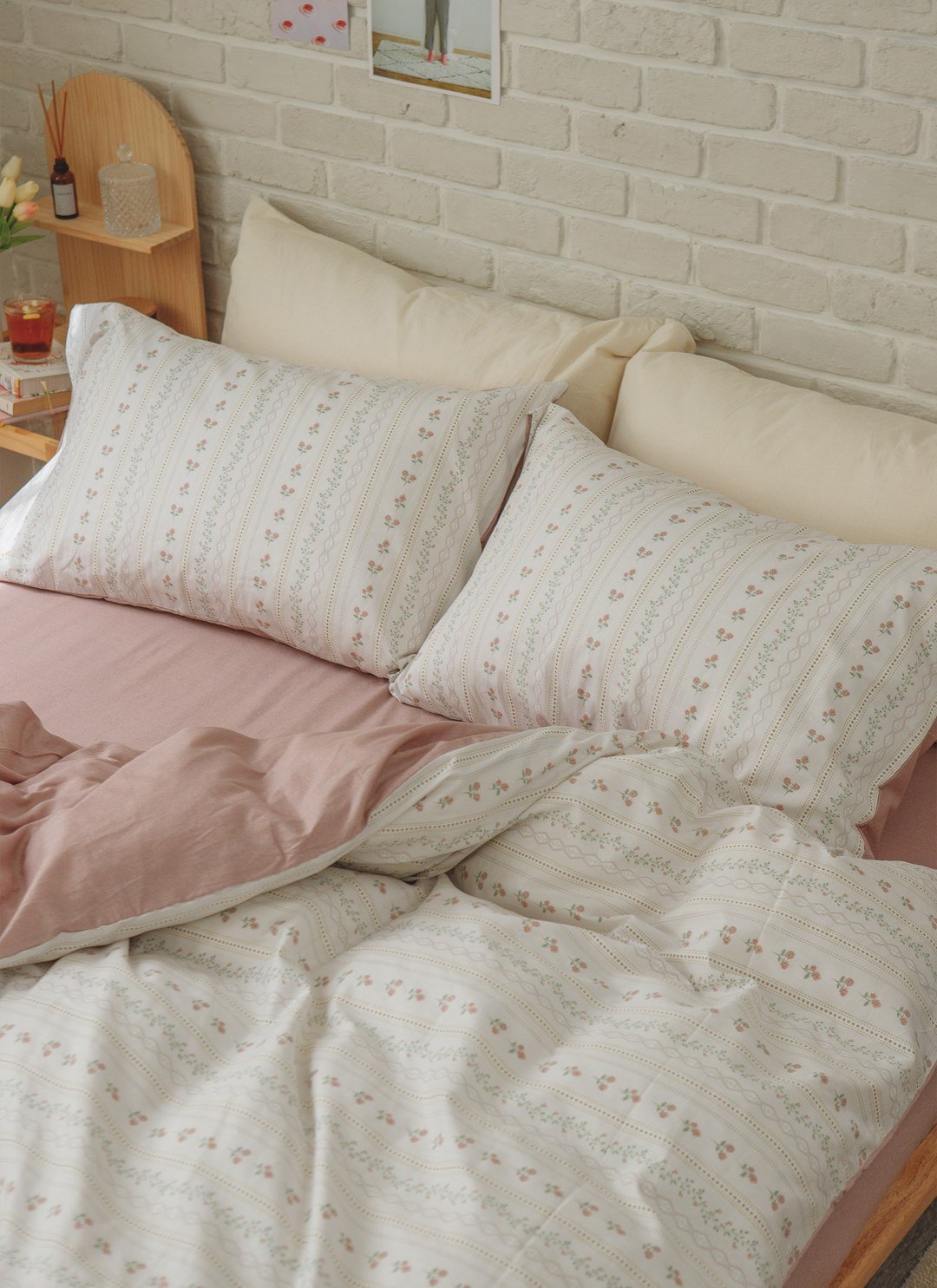 花徑 - 純棉四件組 ( 床包 + 被套 + 枕套 )