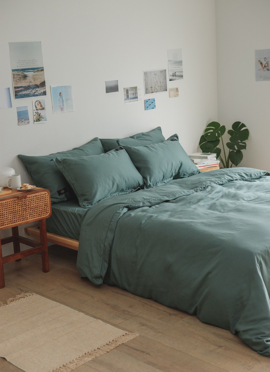 綠霧森林 - 天絲四件組 ( 床包 + 被套 + 枕套 )