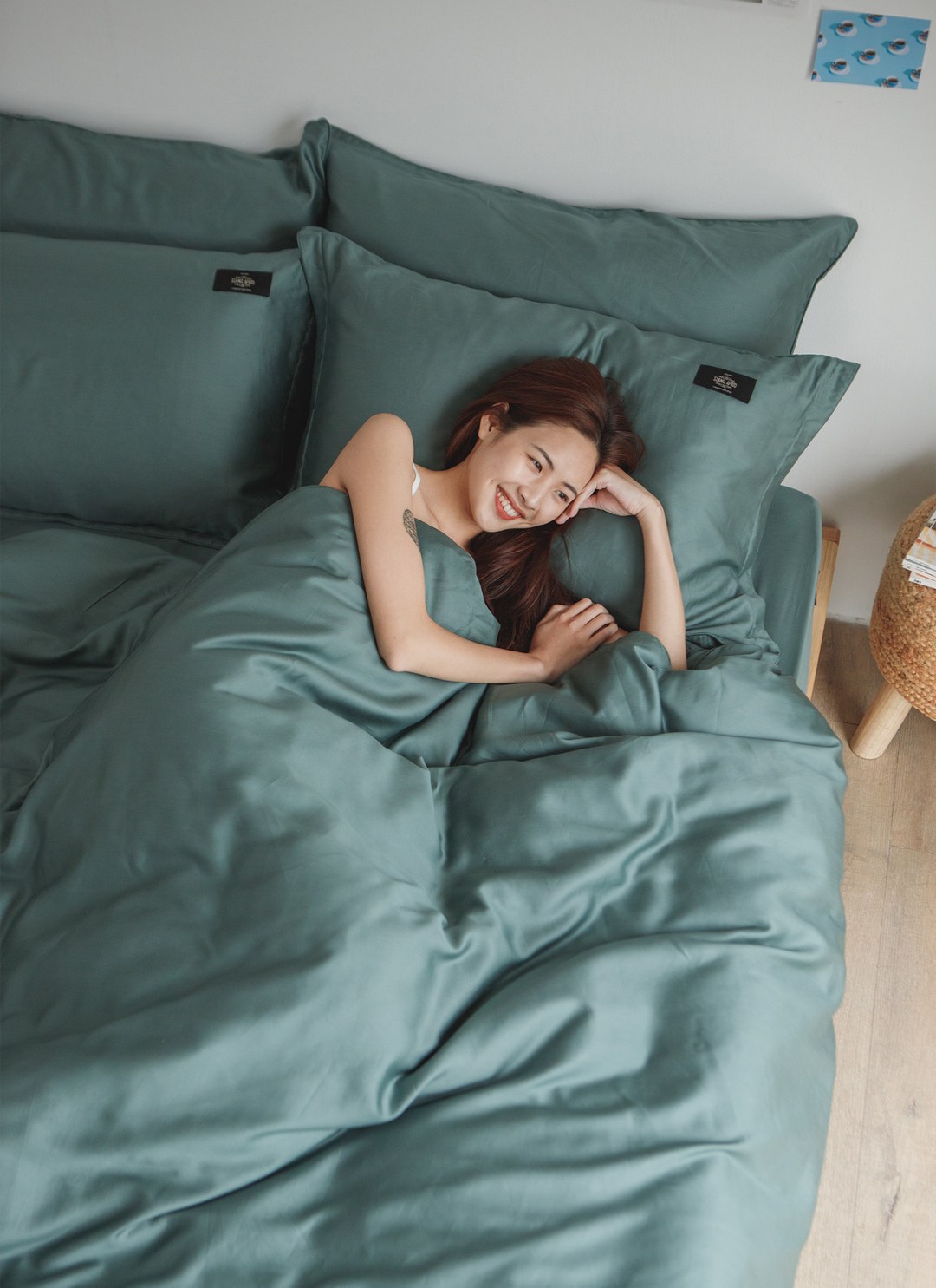 綠霧森林 - 天絲四件組 ( 床包 + 被套 + 枕套 )