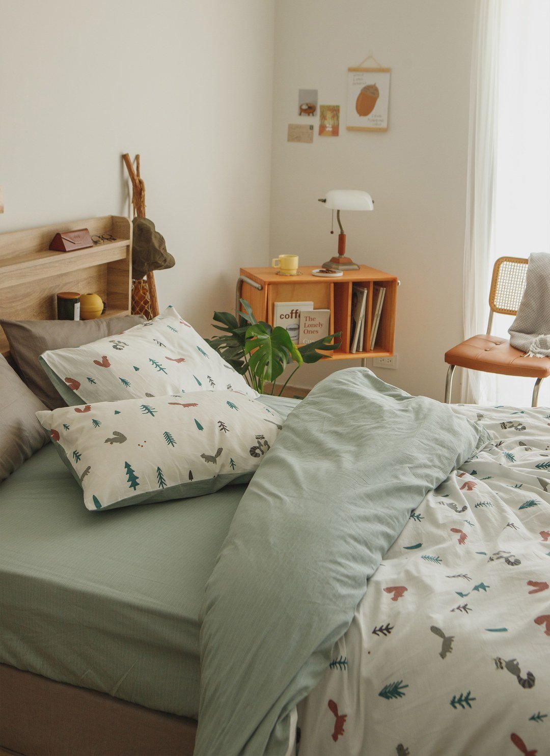 捉迷藏 - 純棉床包組 ( 床包 + 枕套 )